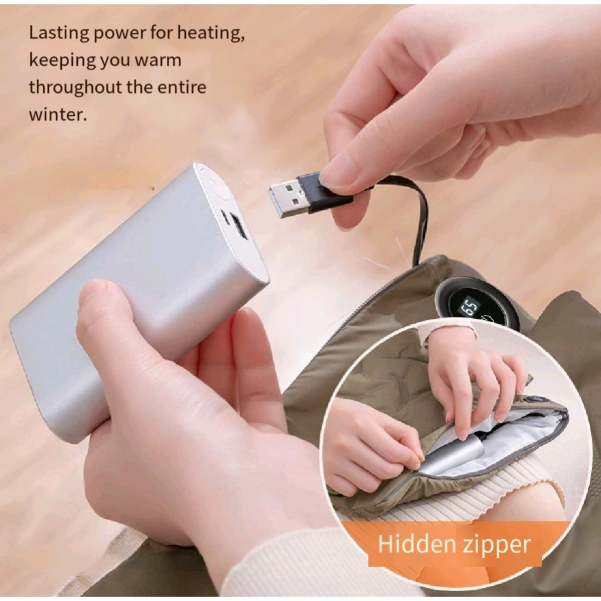 Rechargeable Heating Pad Digital Temp Knee Wrap Fast Warm