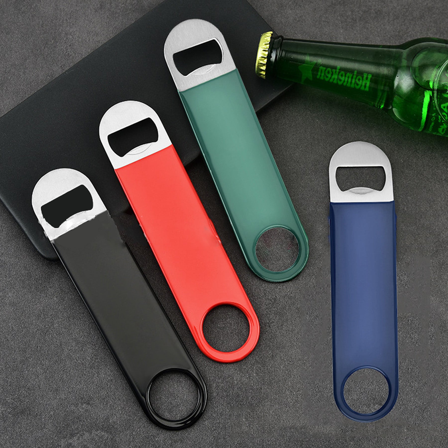 Vinyl Wrapped Paddle Style Flat Bottle Opener