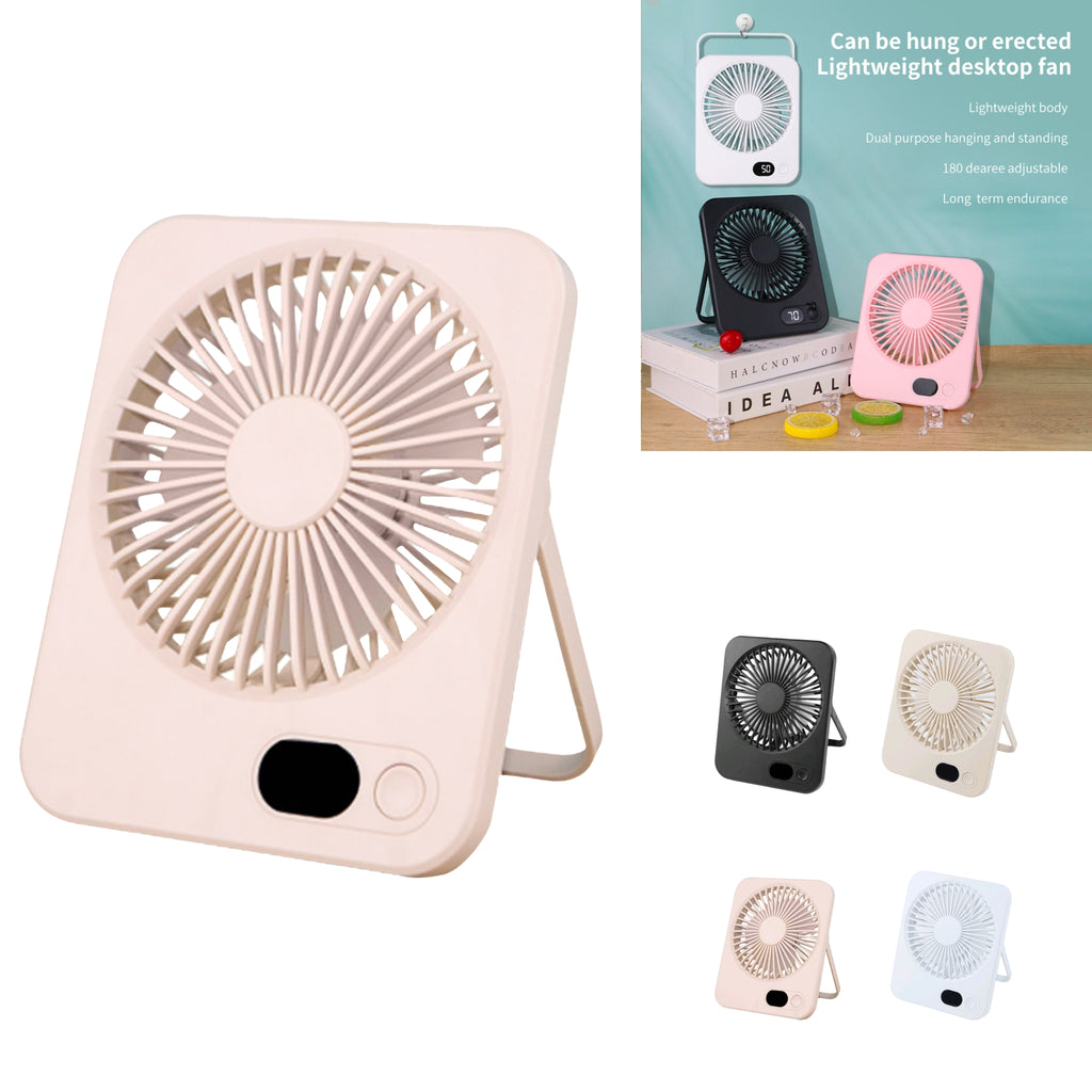 Slim Desk Fan Rechargeable Quiet Folding Handheld Portable