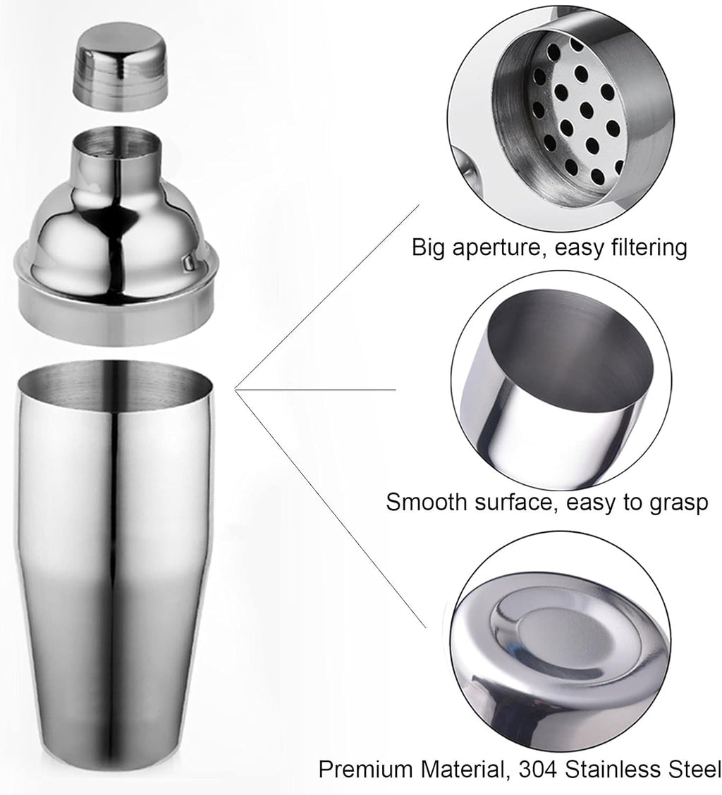 16Oz Bar Stainless Steel Classic Multicolor Cocktail Shaker