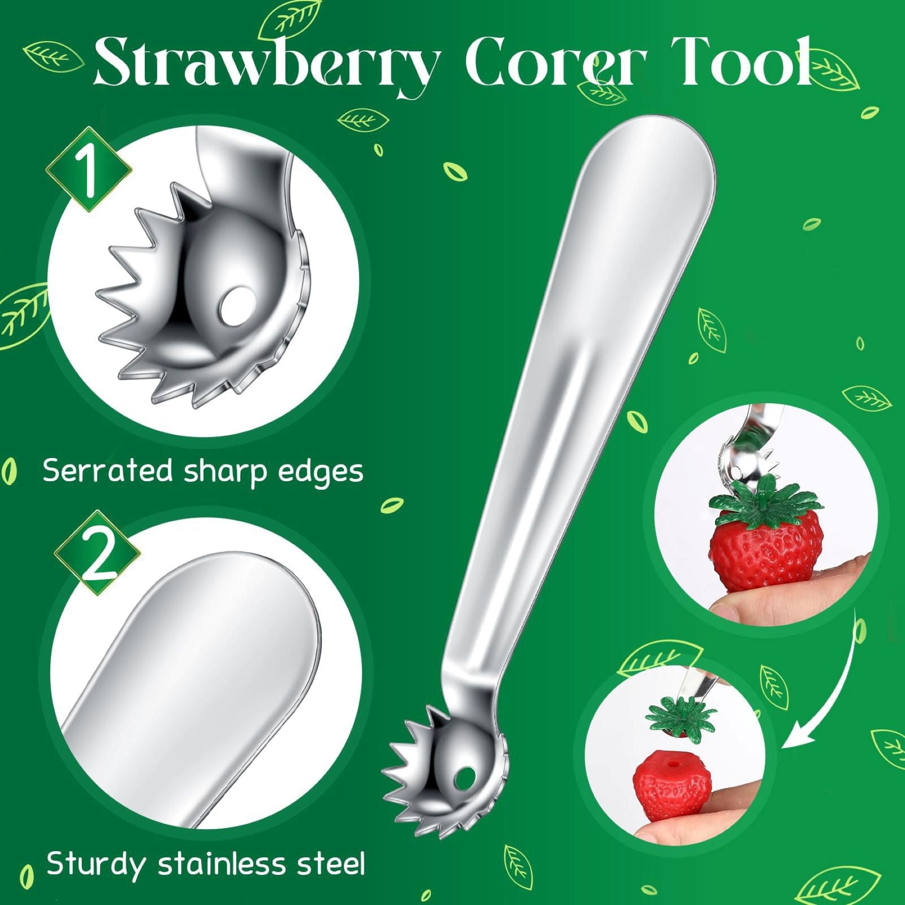 Stainless Steel Strawberry Stem Remover