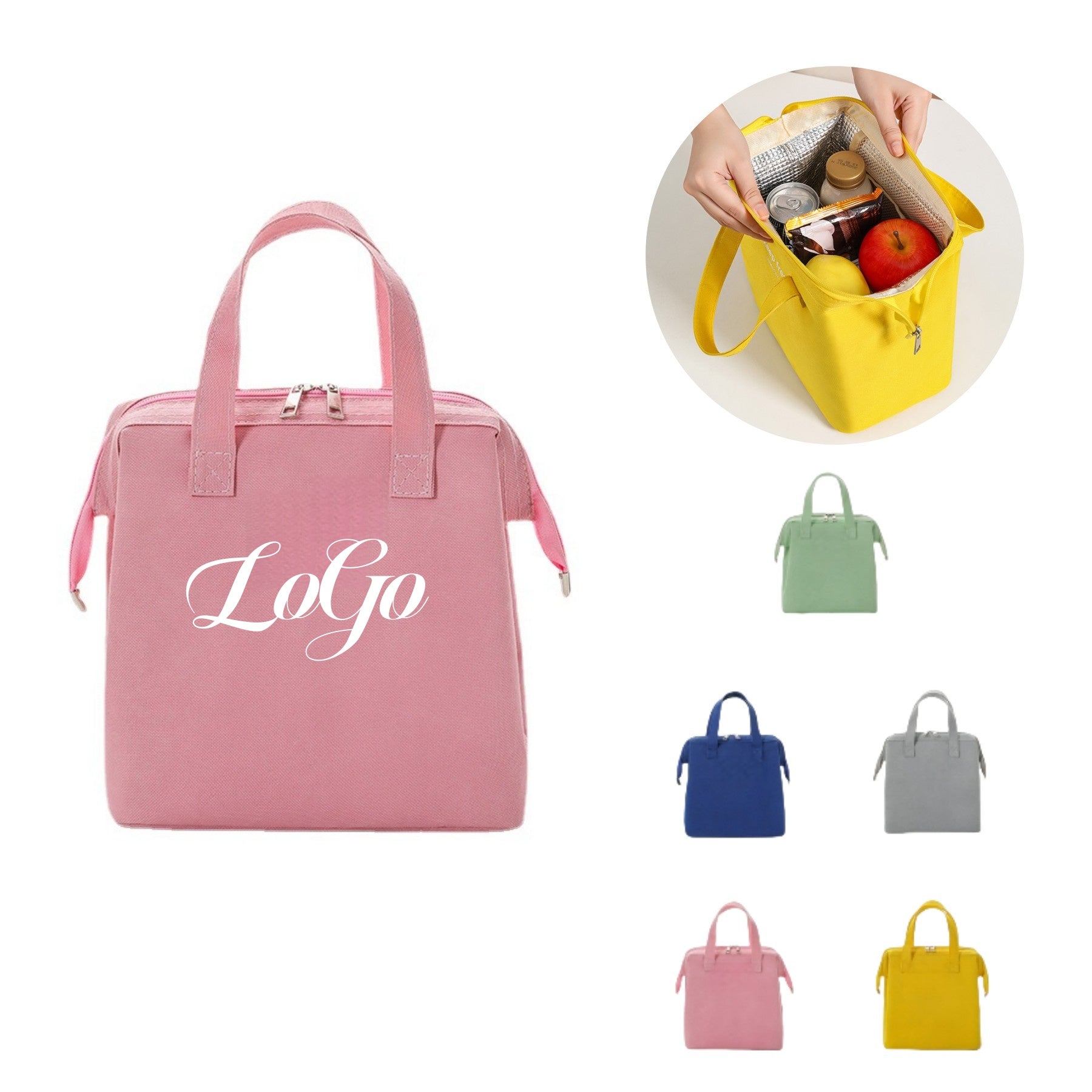 Portable And Large-Capacity Macaron-Colored Ice Bag
