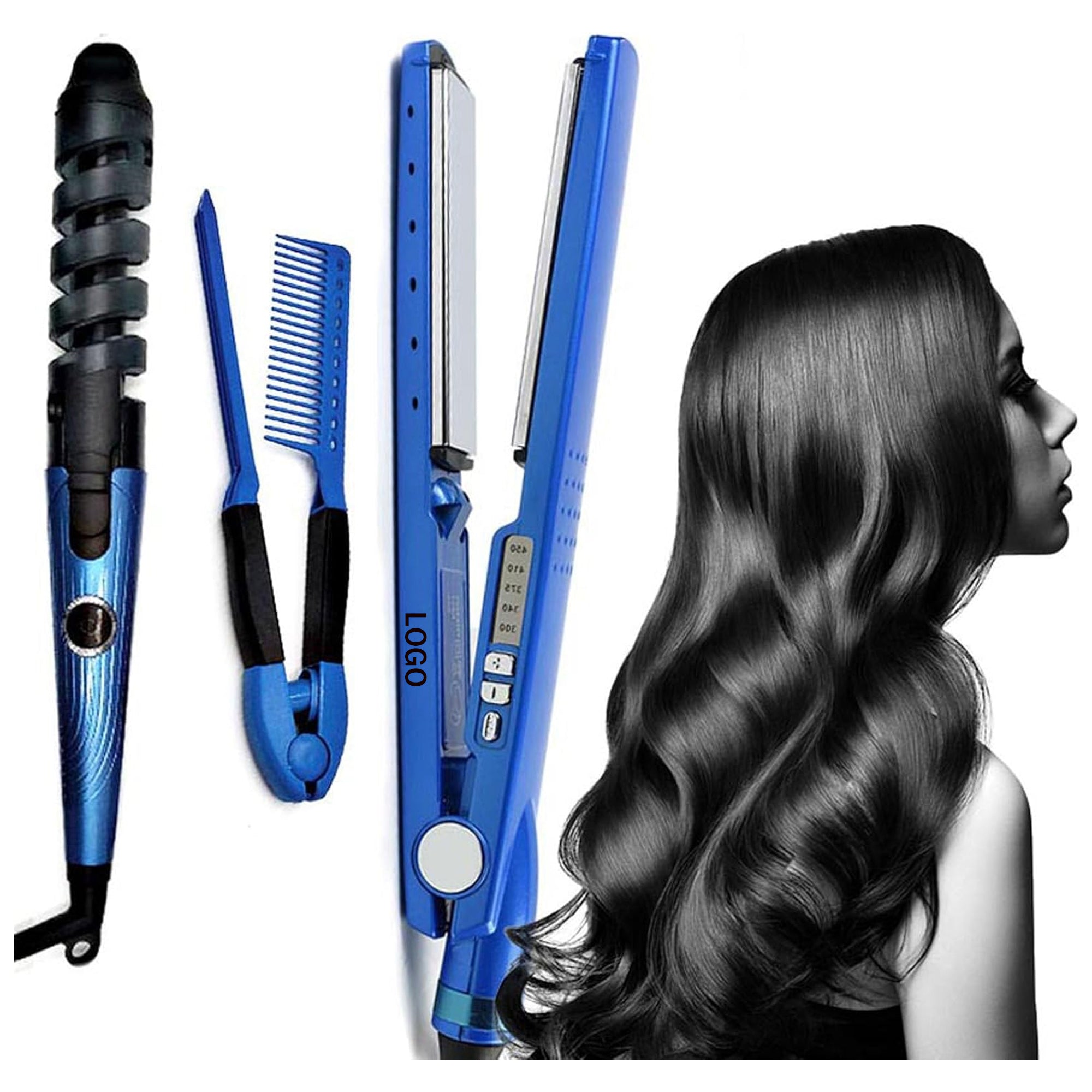 3 in 1 Hair Styler Curling Wands