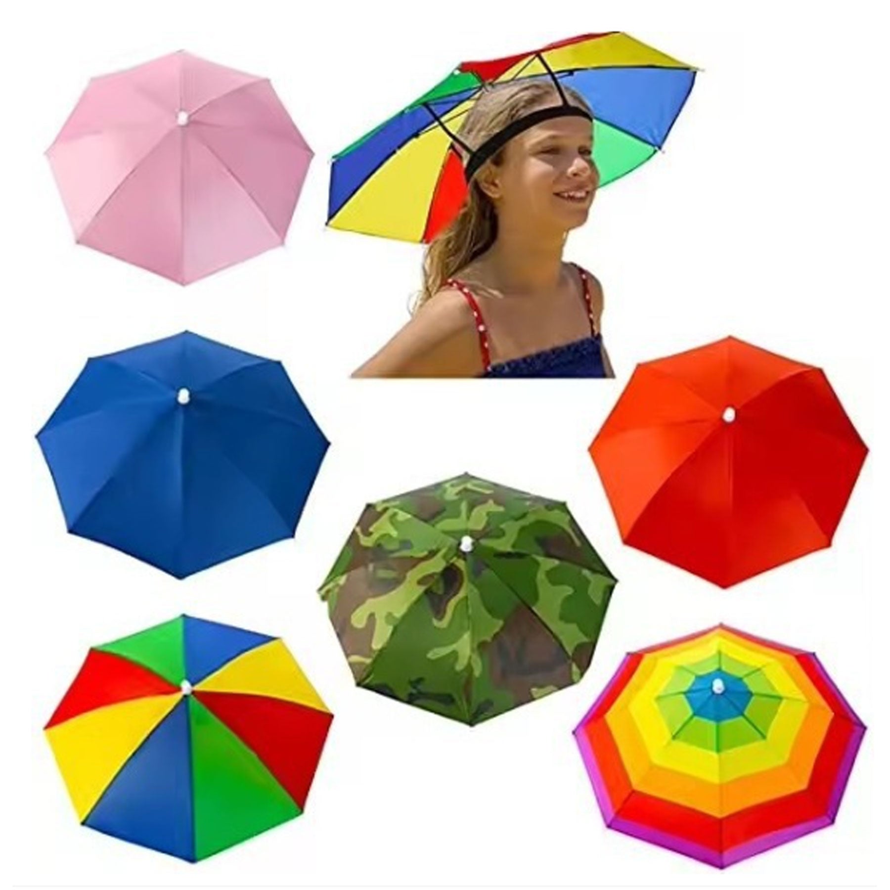Rainbow Colorful Beach Party Hats