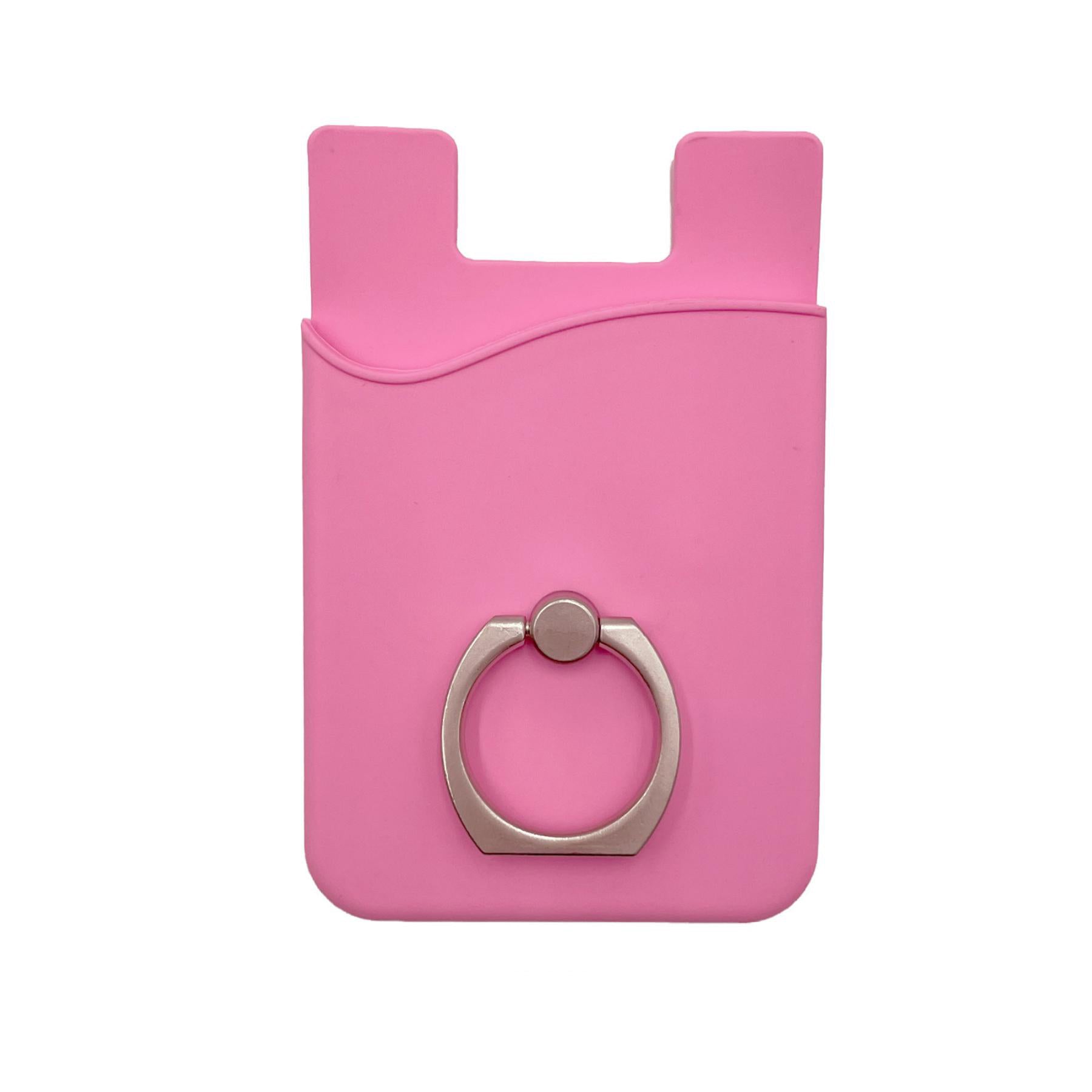 Silicone Card Holder With Metal Ring Phone Stand