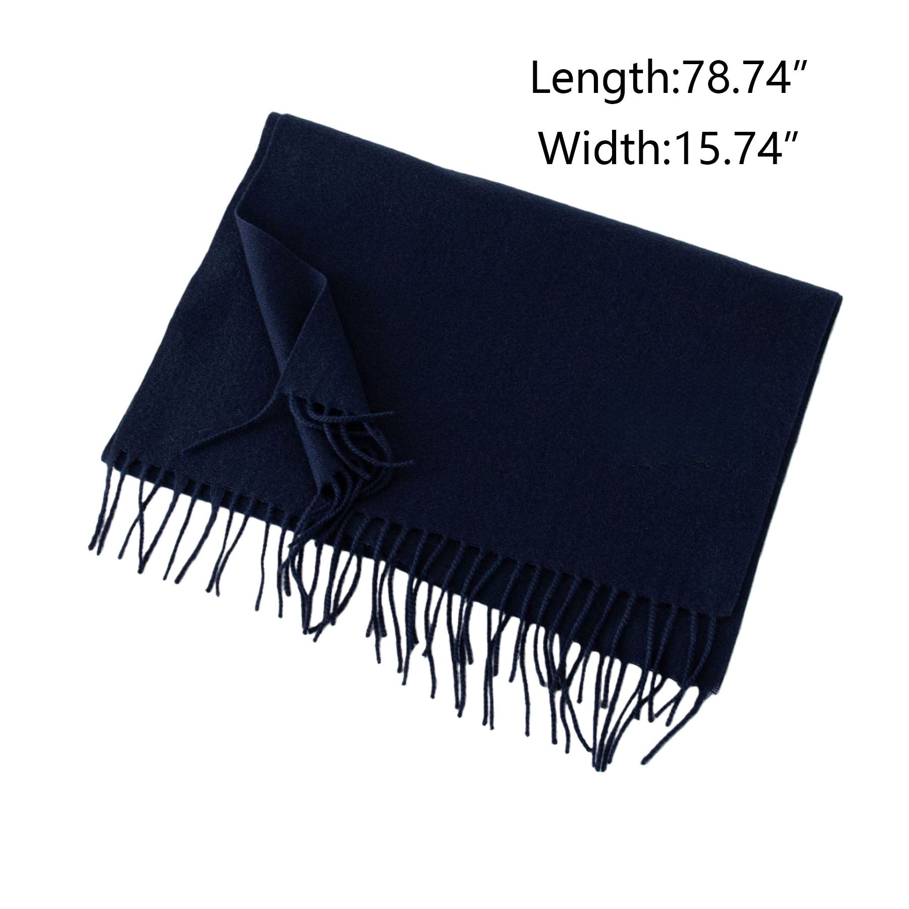 Warm Knitted Woven Scarf With Tassel