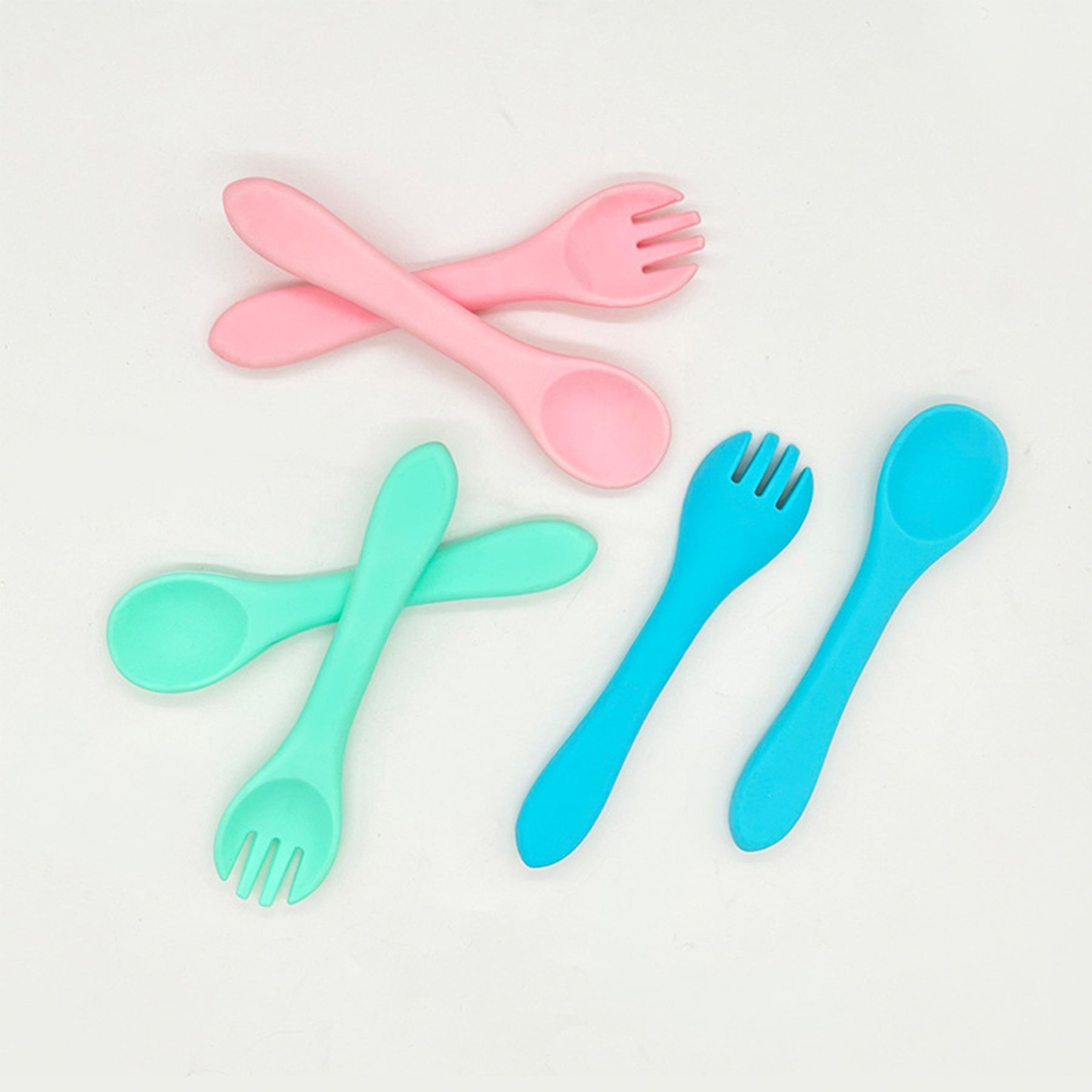 Silicone Baby Fork and Spoon Set