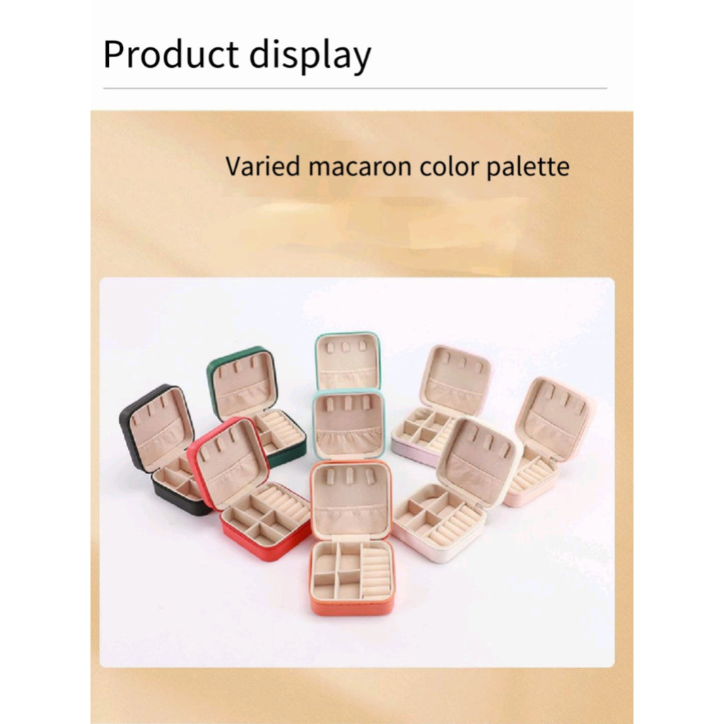 Square Zipper Jewelry Storage Box