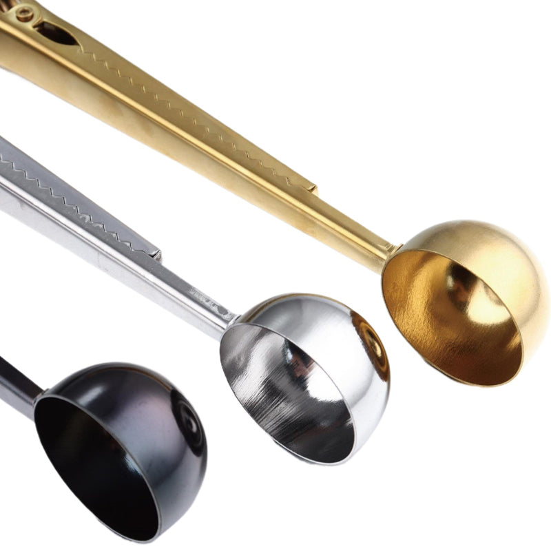 Coffee Clip Stainless Steel Coffee Bean Measuring Spoon Clip
