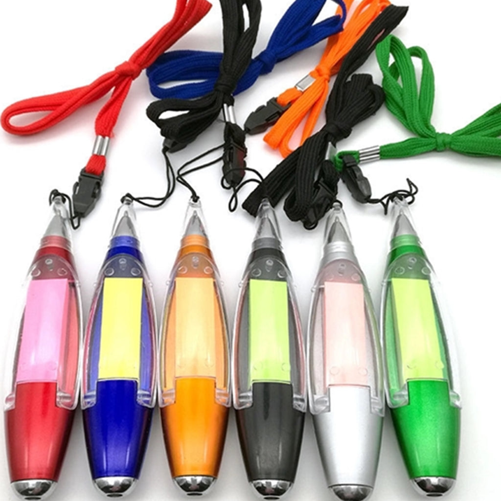 Multi Functional Hanging Rope Note Paper Led Ballpoint Pen