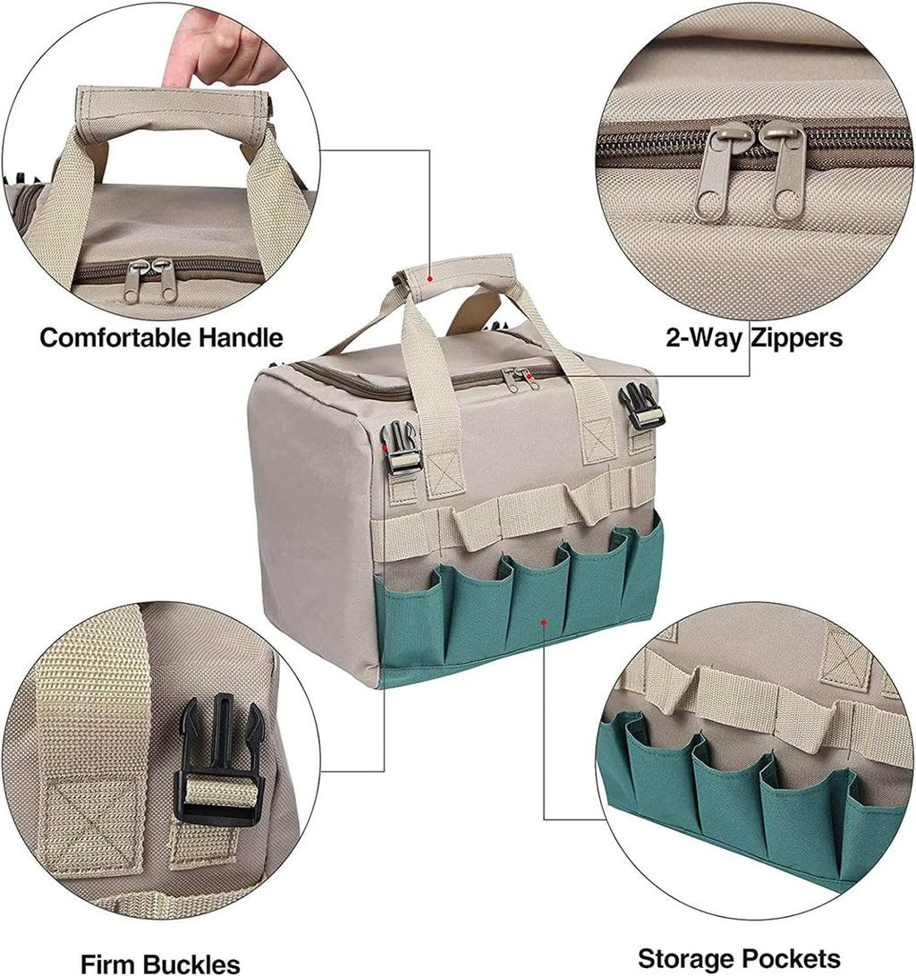 Garden Folding Stool with Tools Storage Bag