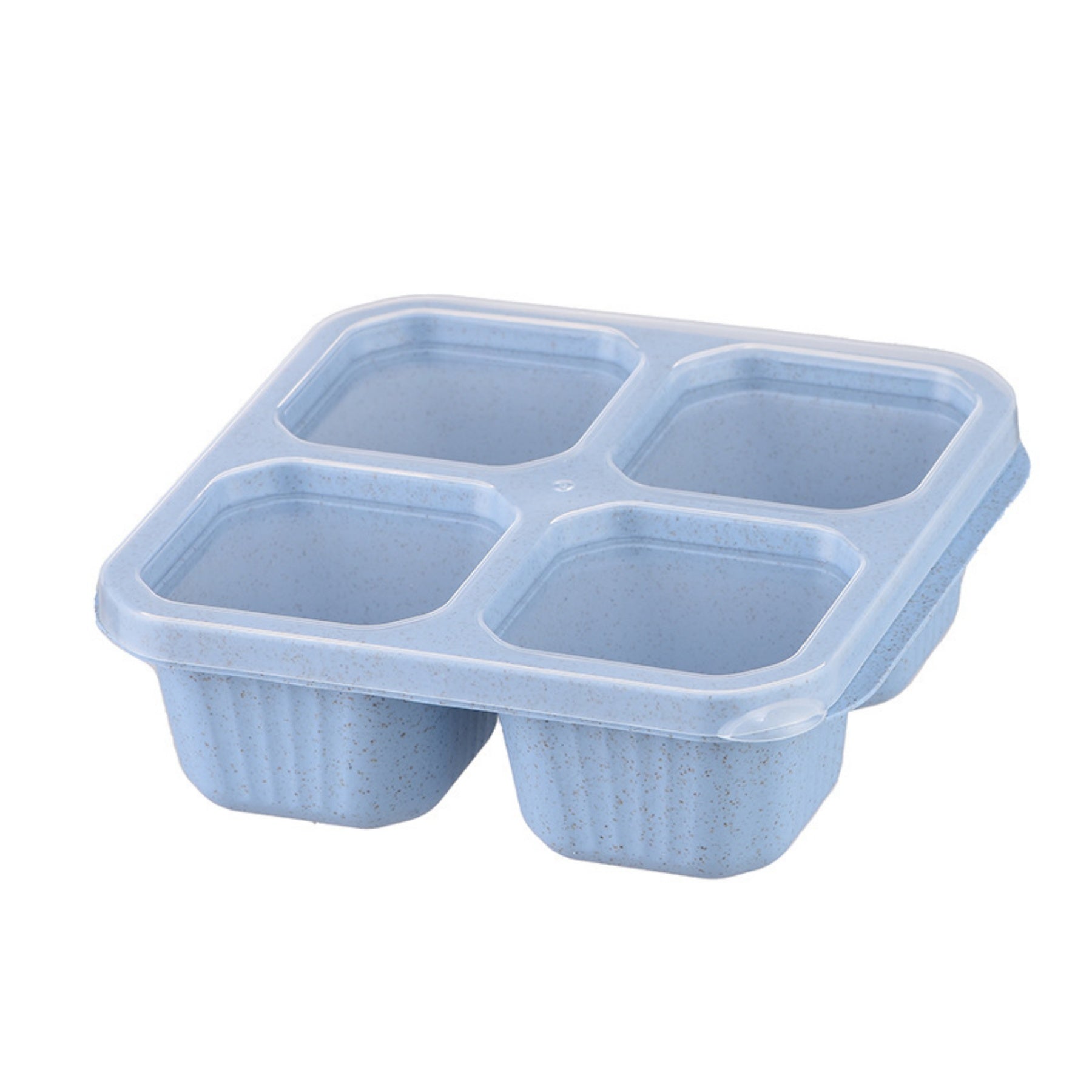 Transparent Four - Compartment Wheat Straw Food Container