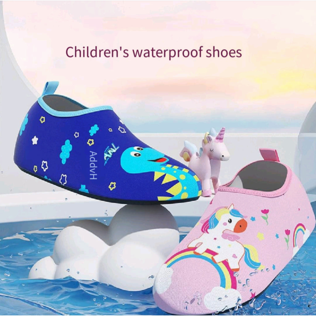Kids Water Shoes Beach Snorkeling Anti Slip Skin Cartoon