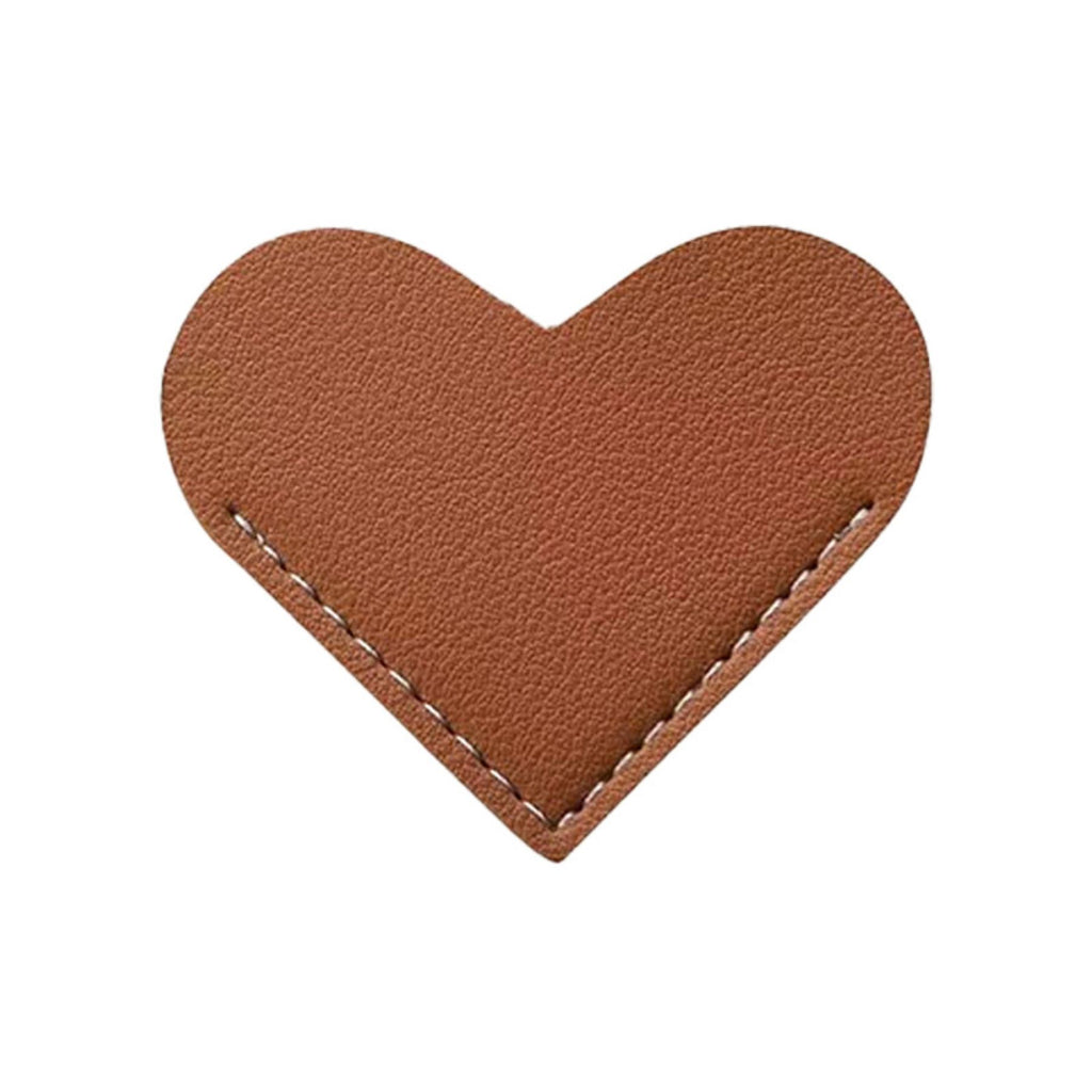 Heart - shaped Leather Bookmark