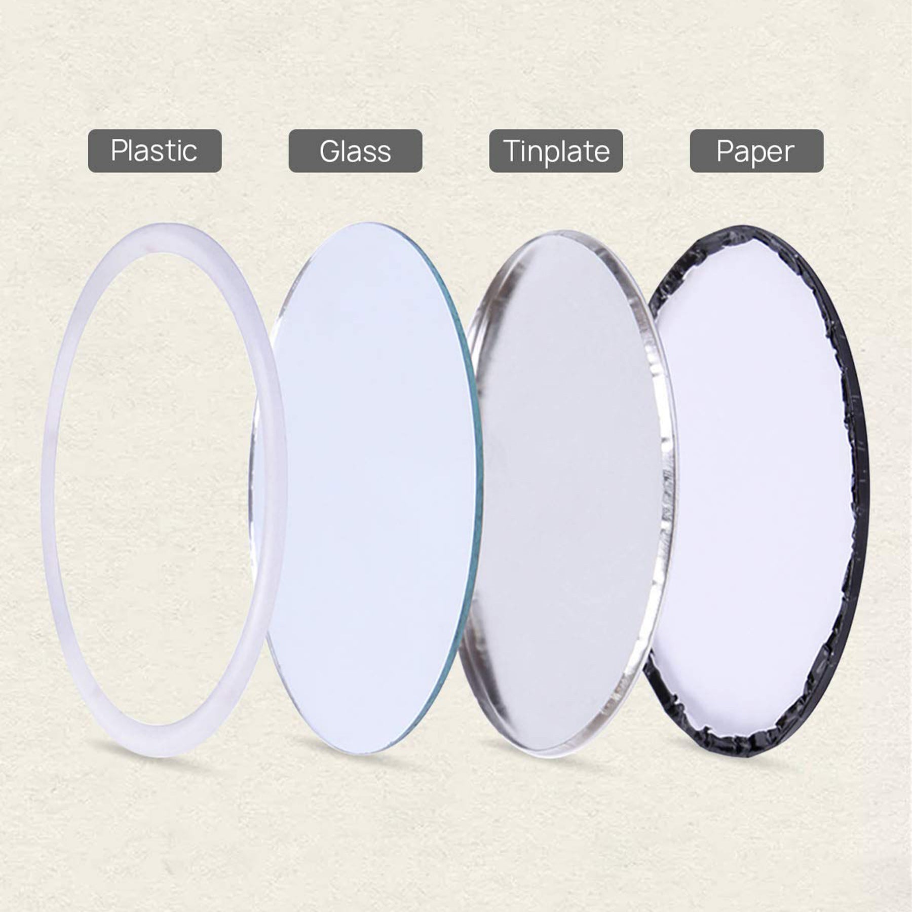 Customized Round Makeup Glass Mirror For Purse