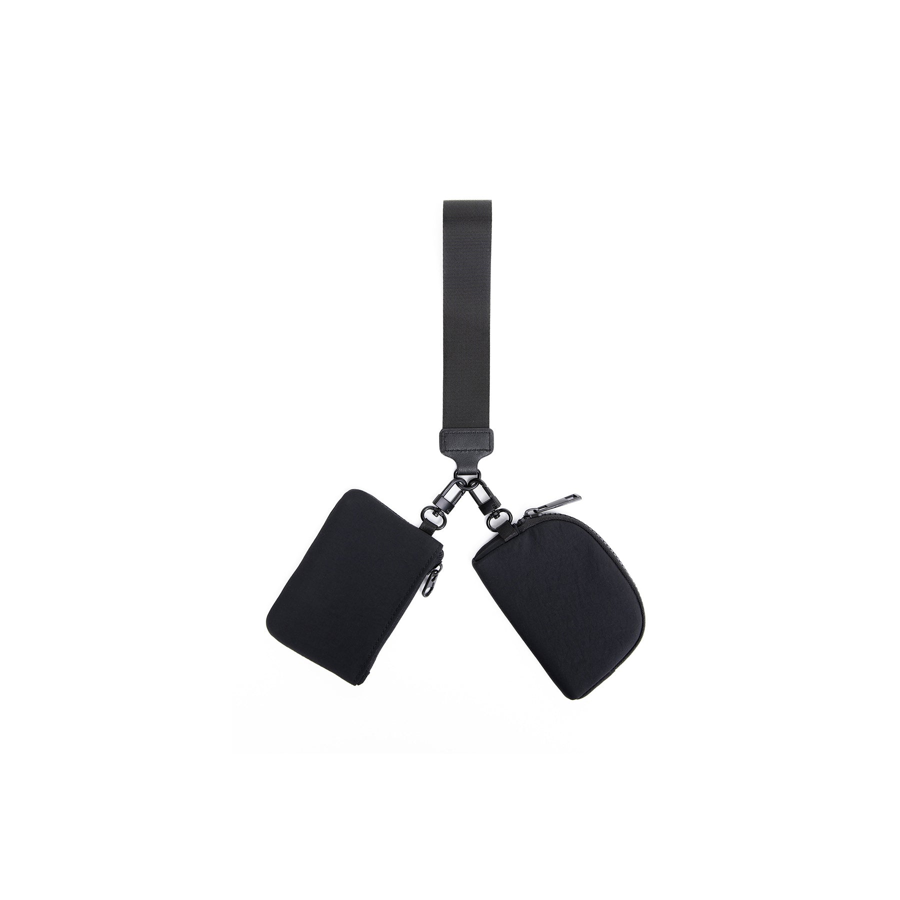Dual-Zip Wristlet Keychain Wallet