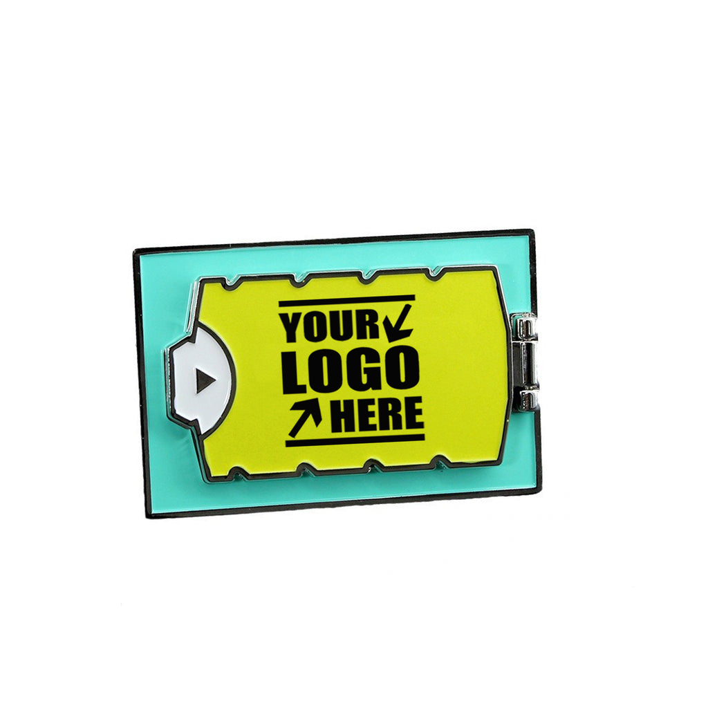 Customizable Die Struck Creative Clamshell Badge