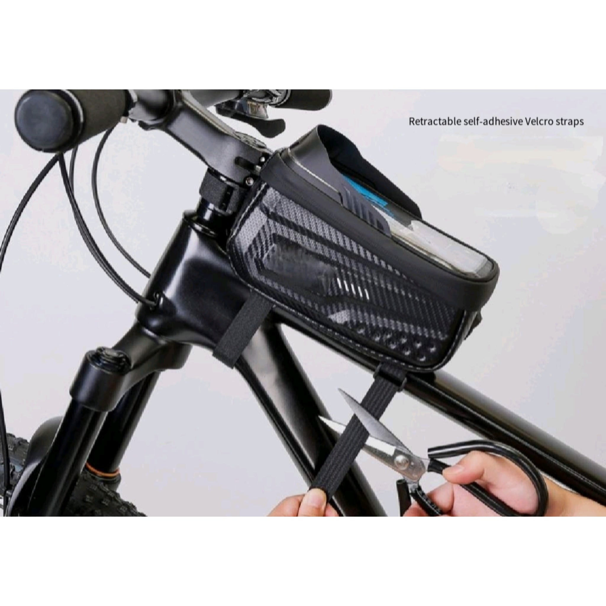 MTB Top Tube Bag EVA Waterproof Touchscreen Trim To Fit