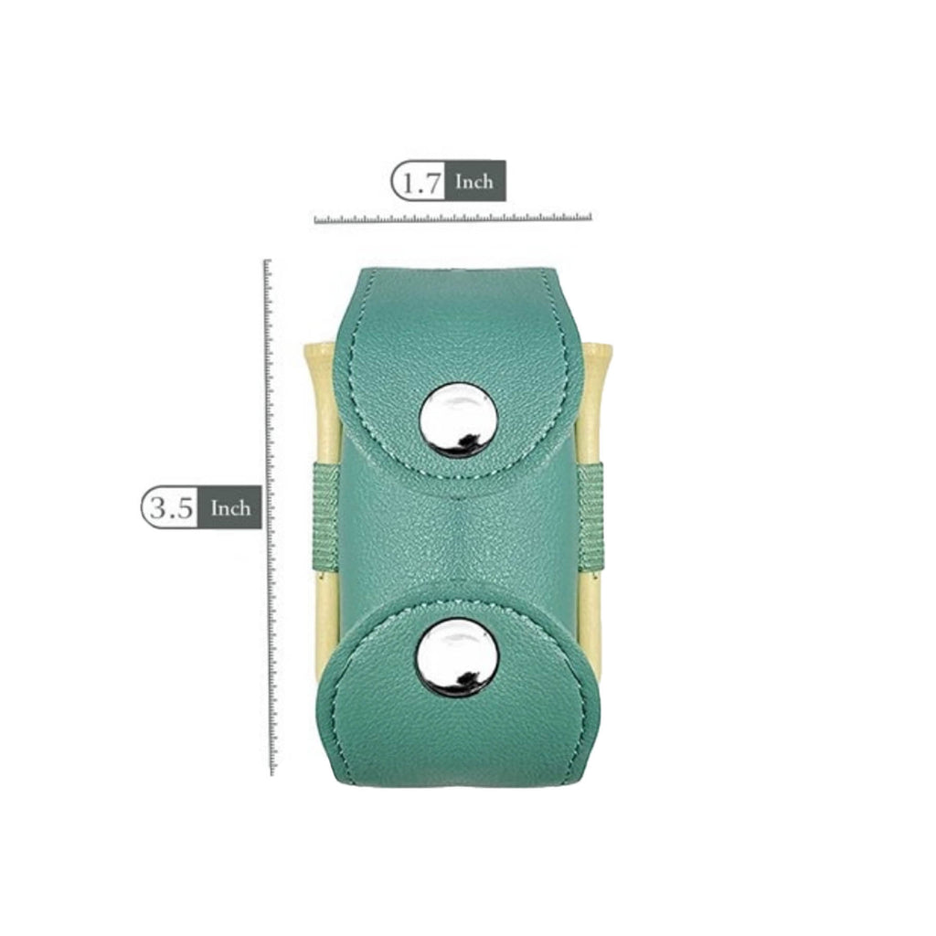 PU Leather Golf Ball Holder Tees Storage Waist Pouch