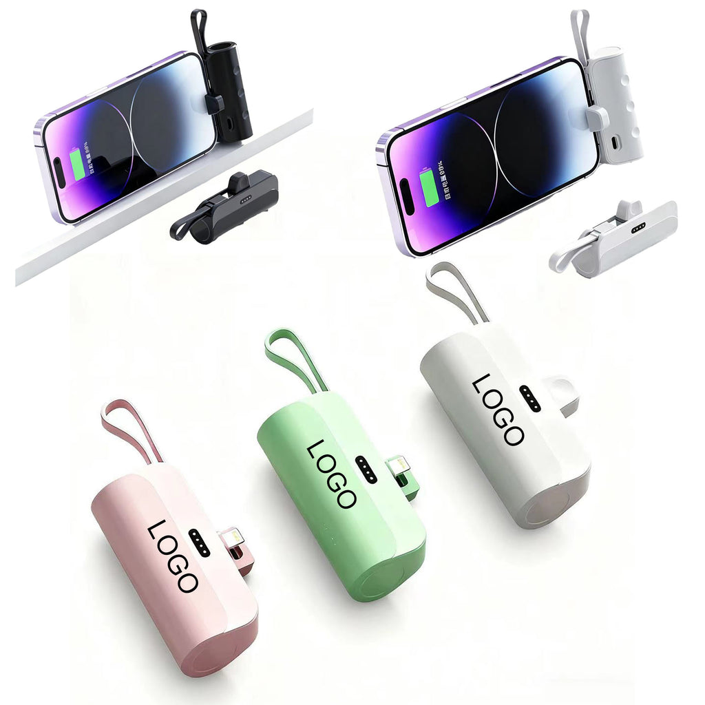 Mini Multifunctional 2-in-1 Capsule Power Bank With Cable
