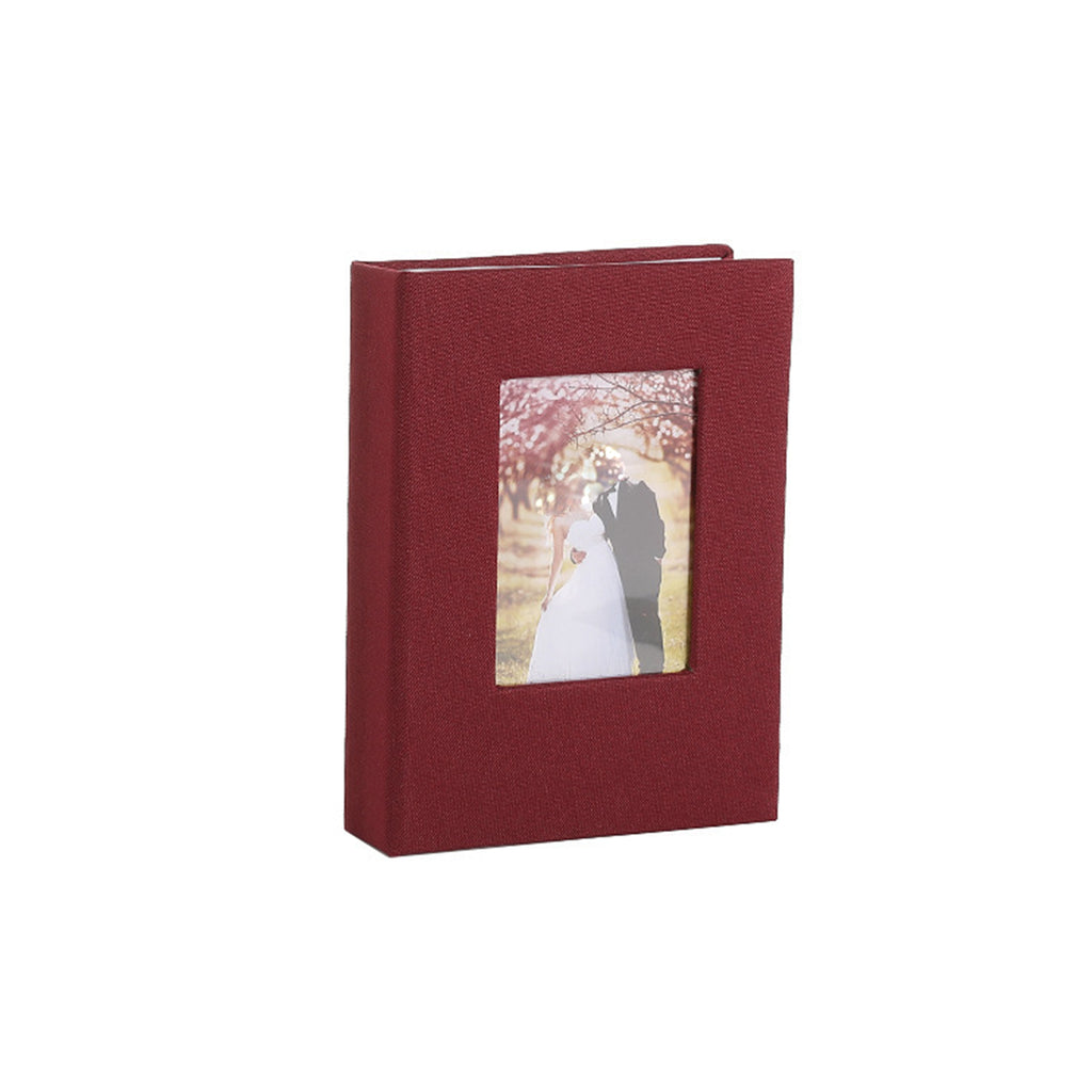 Fabric Linen Hardcover Photo Album 4x6 Inch Window Scrapbook