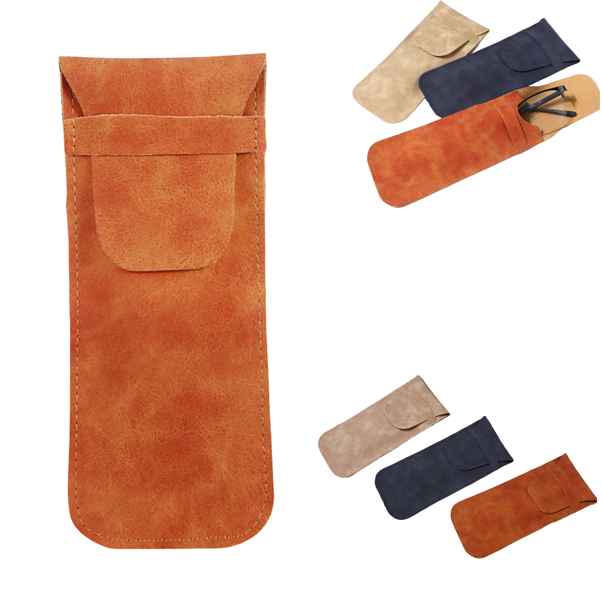 Premium Leather Eyewear Case Scratch Resistant Travel Pouch