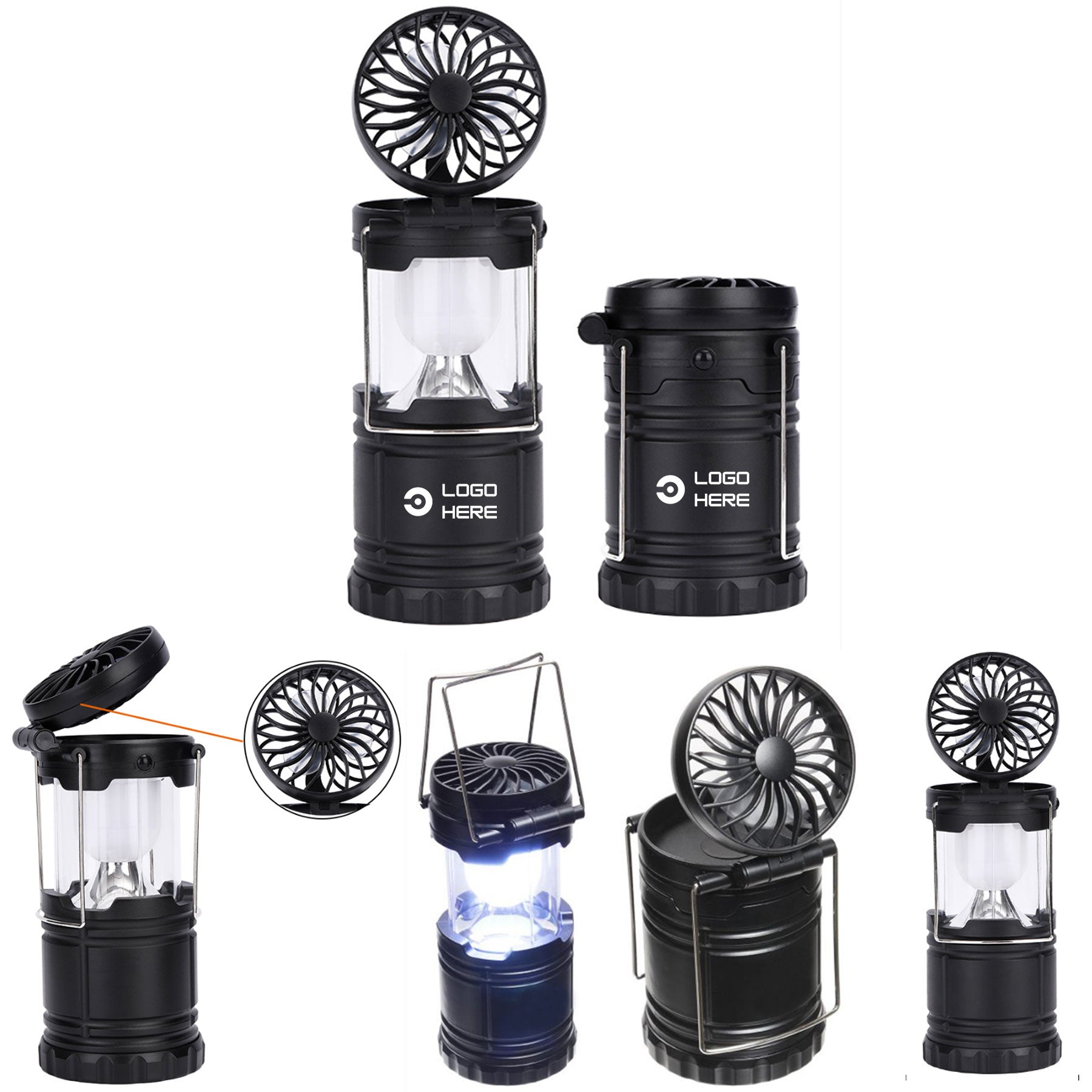 Rechargeable Dual Lantern Fan
