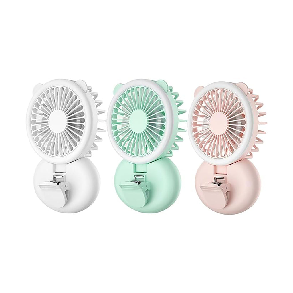 Handheld Mini Fan with Selfie Ring Light