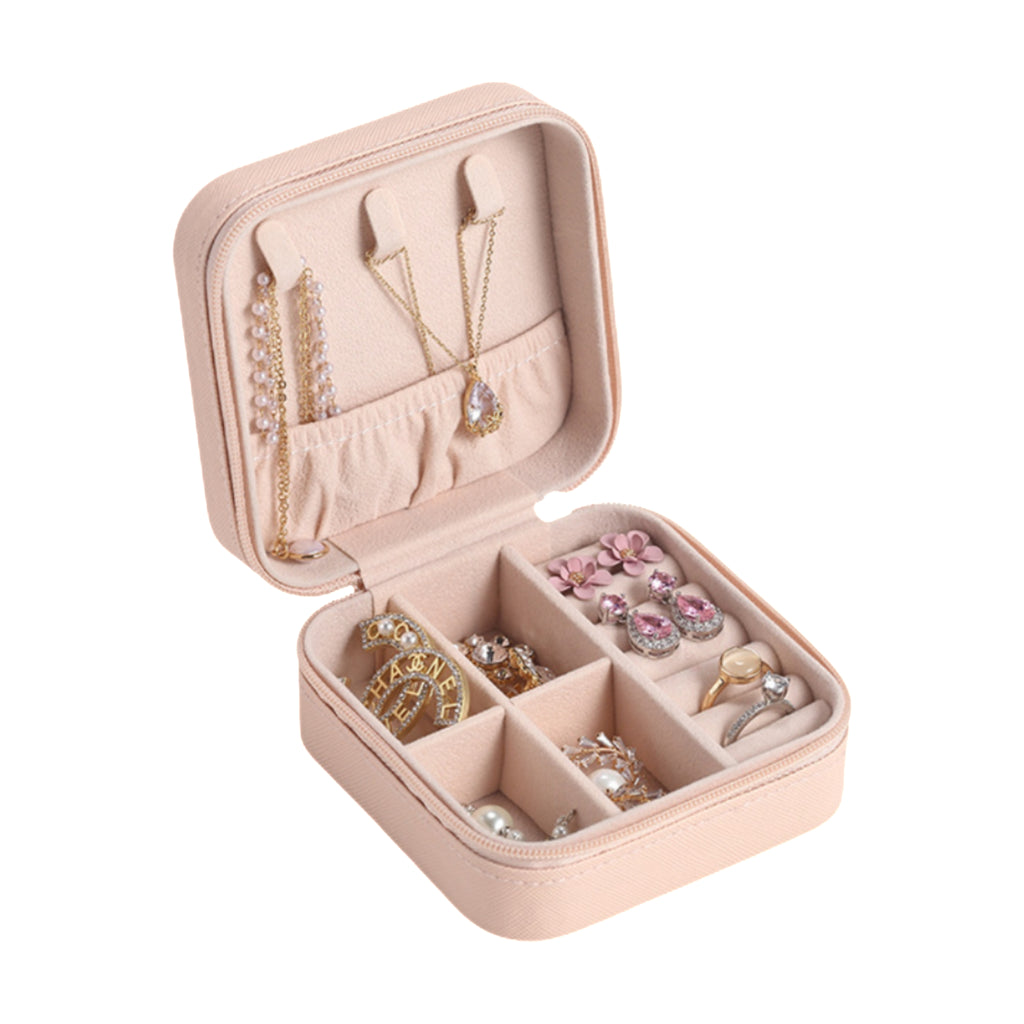 Square Zipper Jewelry Storage Box