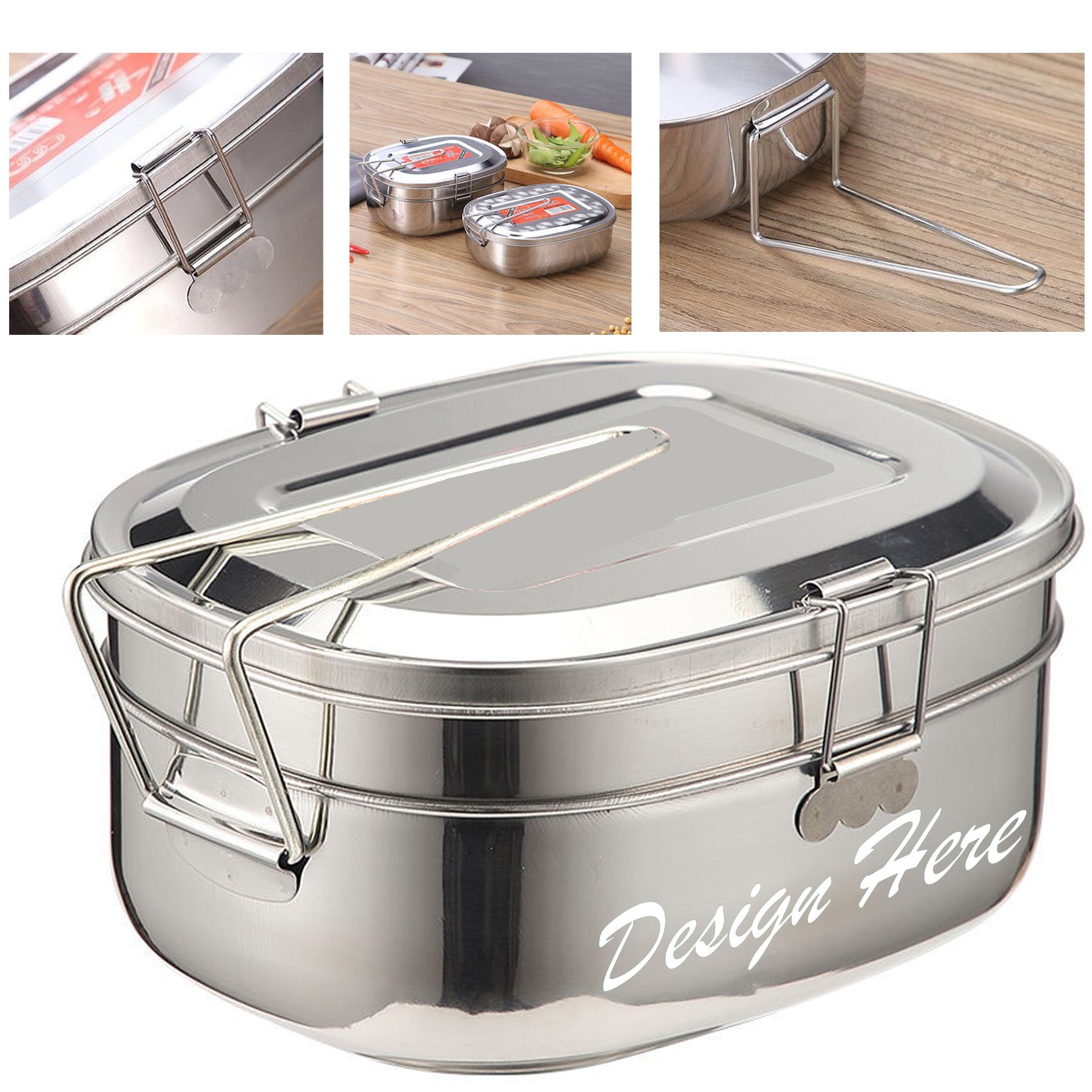 Stainless Steel U-Shape Meal Prep Box
