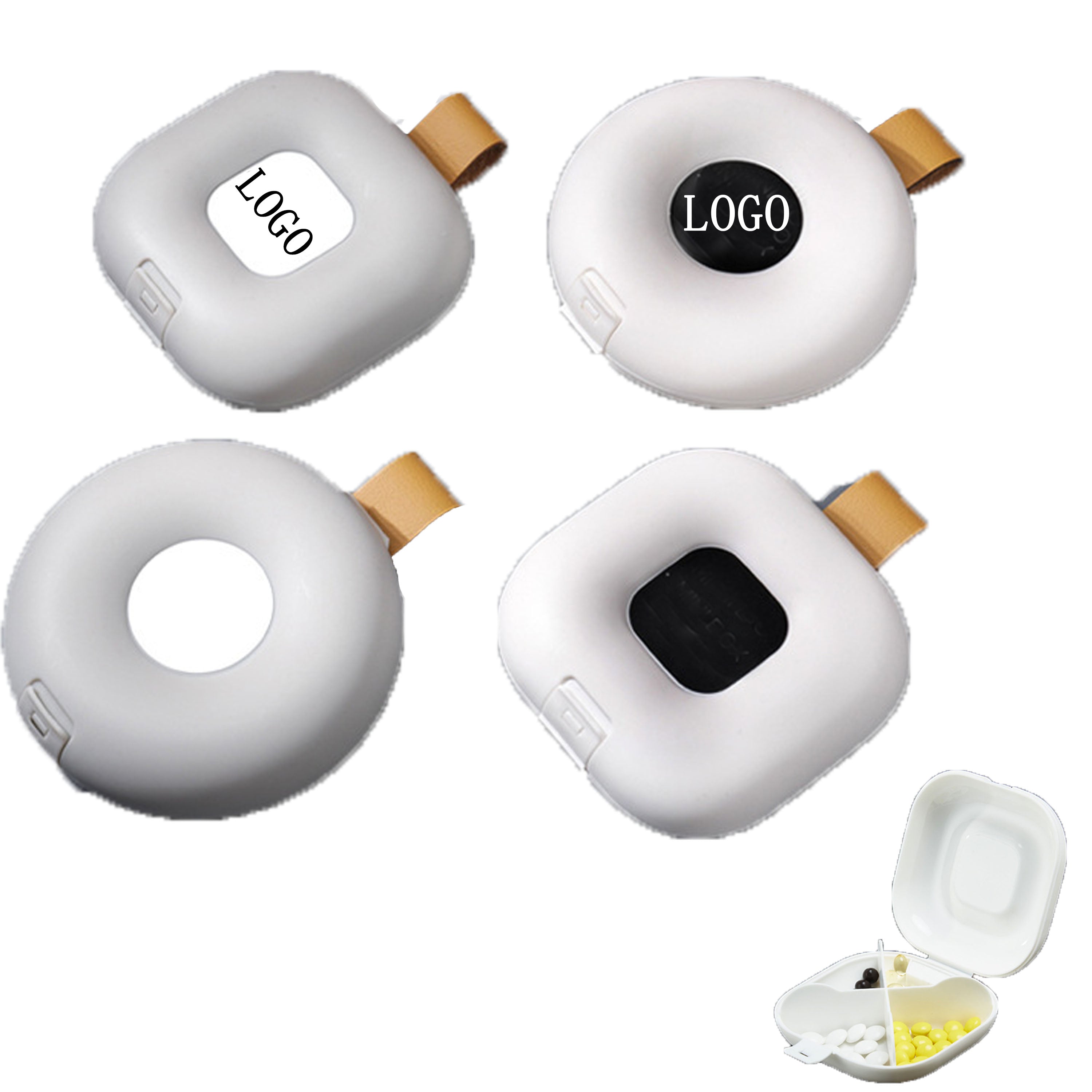 Pill Box 4 Compartment Medicine Pill Case