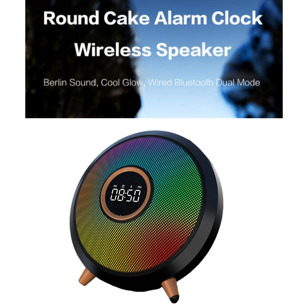 Bedside Bluetooth Clock Speaker With Color Changing Light