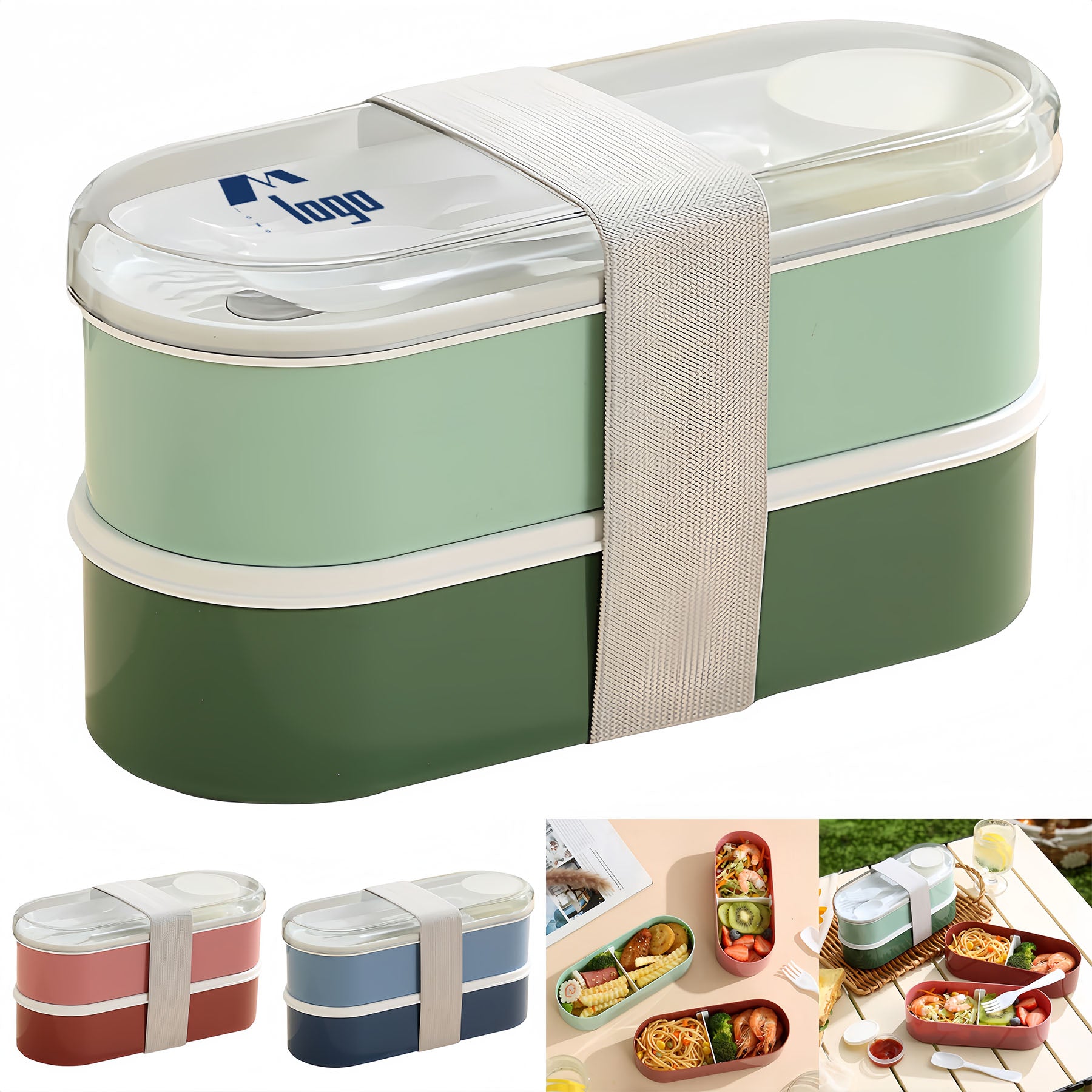 Lunch Box With Spoon Fork Set