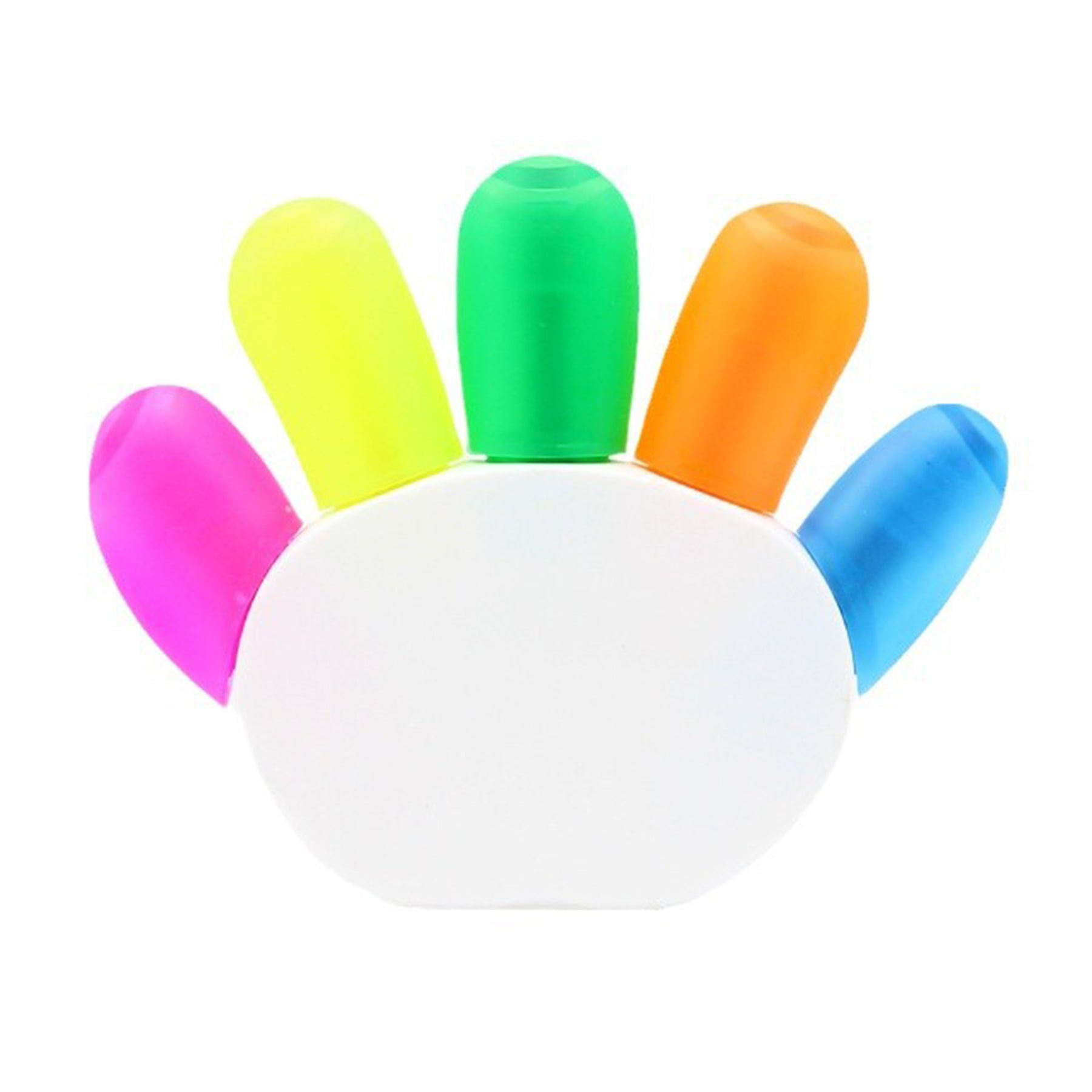 Creative Five Color Palm Shaped Fluorescent Pen