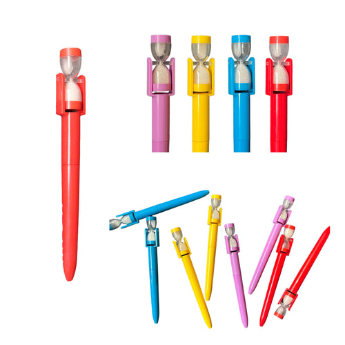 Ballpoint Pen With Built-In Hourglass Timer, All-In-One