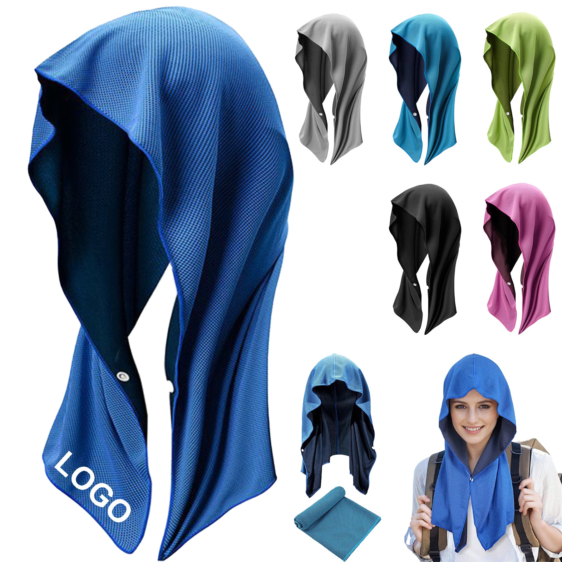 Microfiber Summer Cooling Hooded Towel