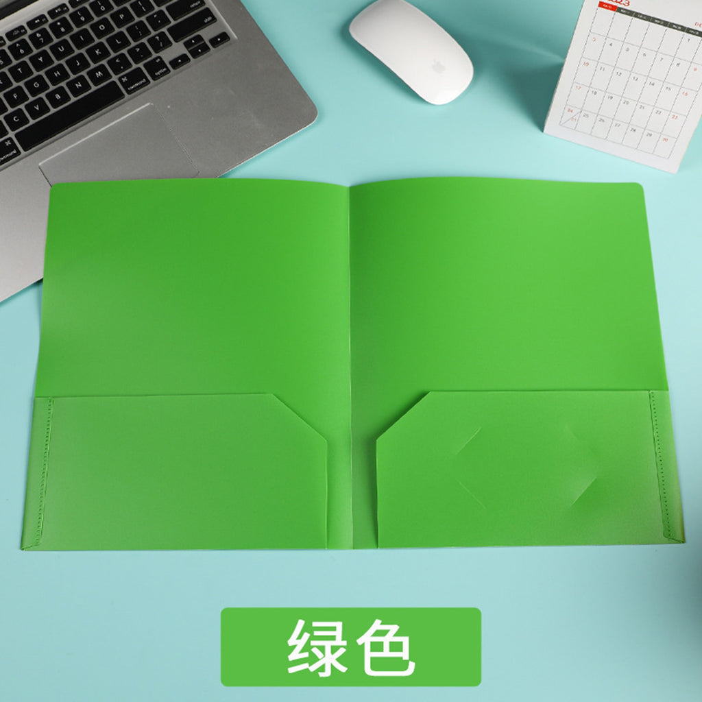 Color Pp Office Study Storage Double Slip Pocket Folders