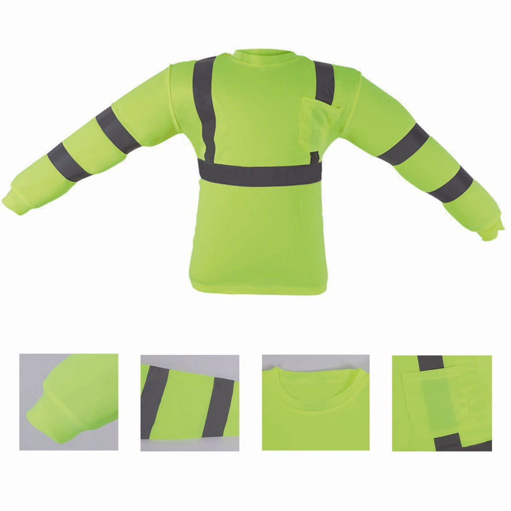 Long Sleeve Reflective Safety T Shirt