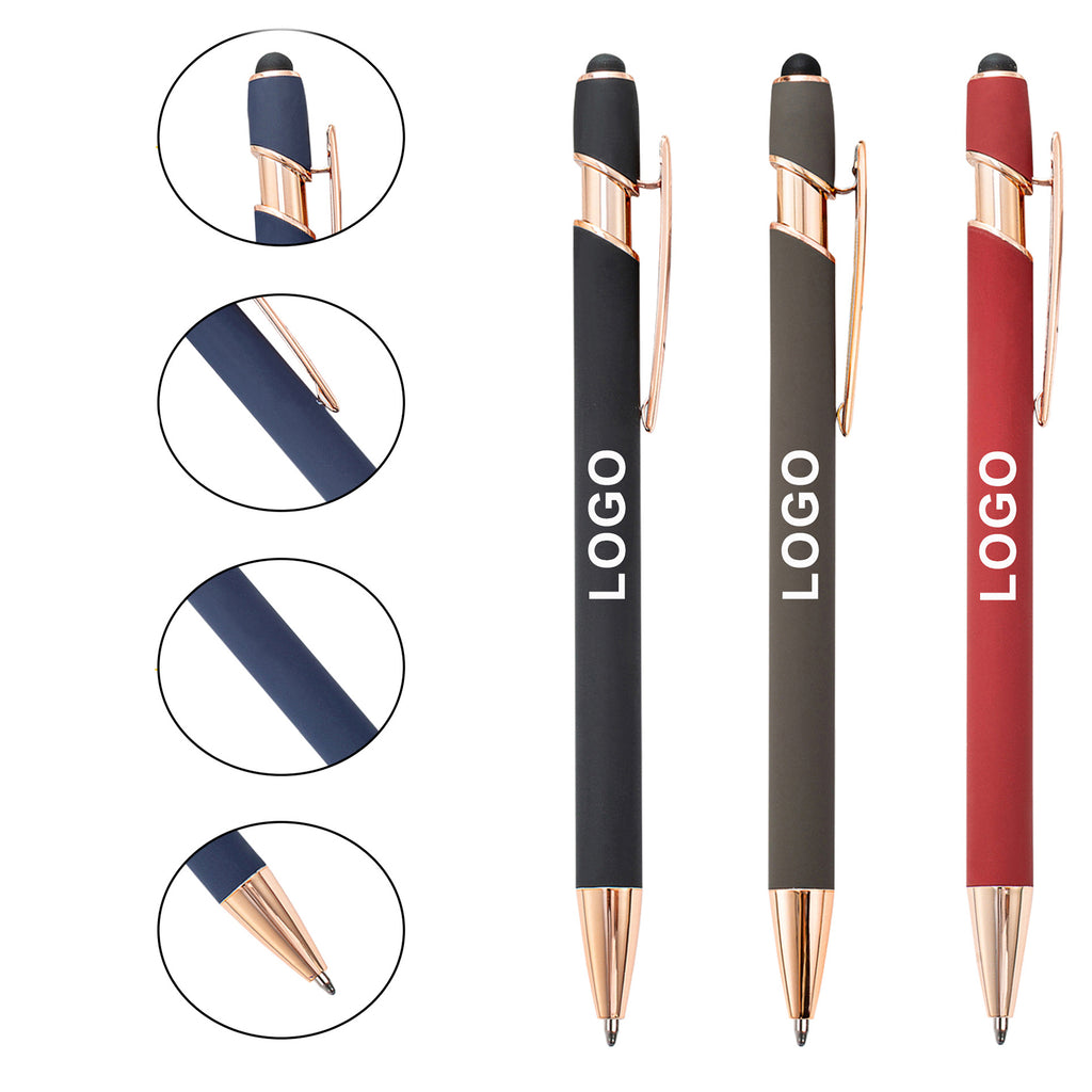 Aluminum Rod Press Touch Multifunctional Ballpoint Pen