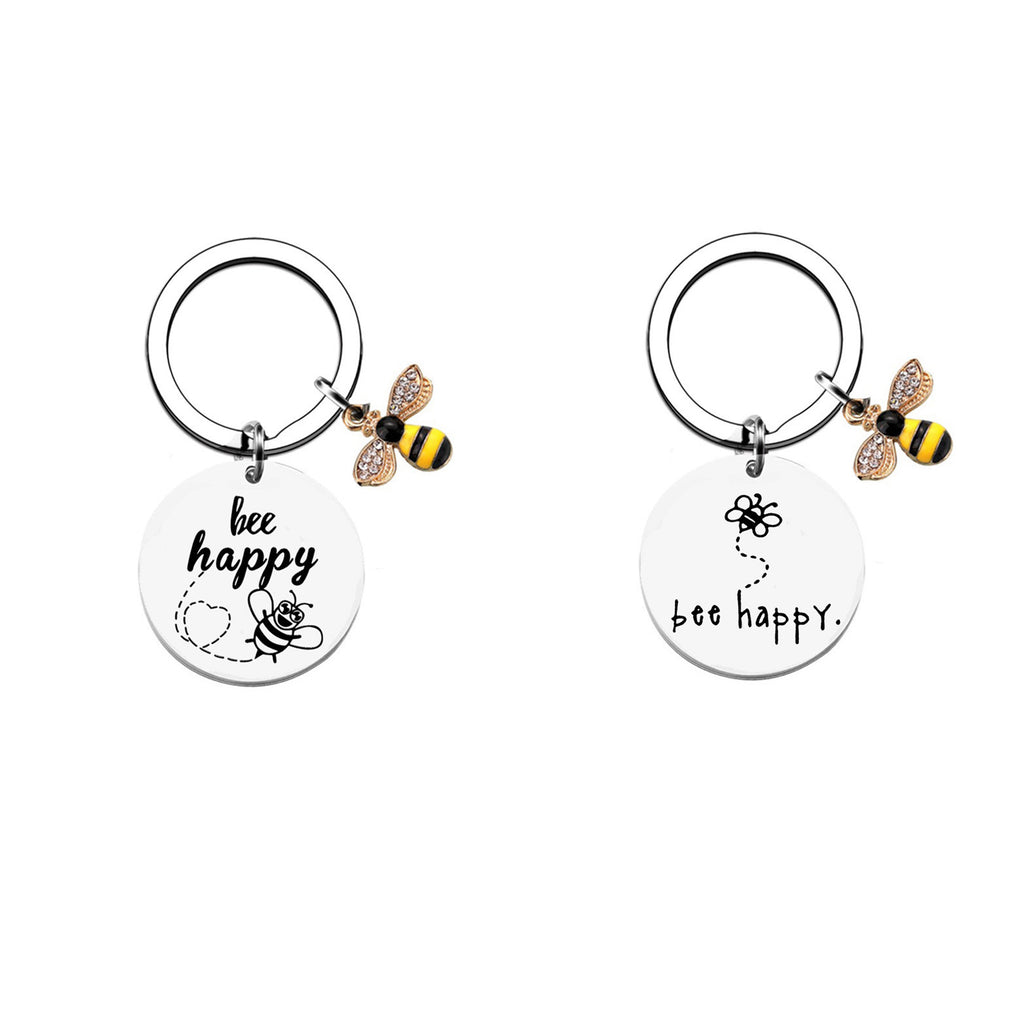 New Honeybee Stainless Steel Keychain