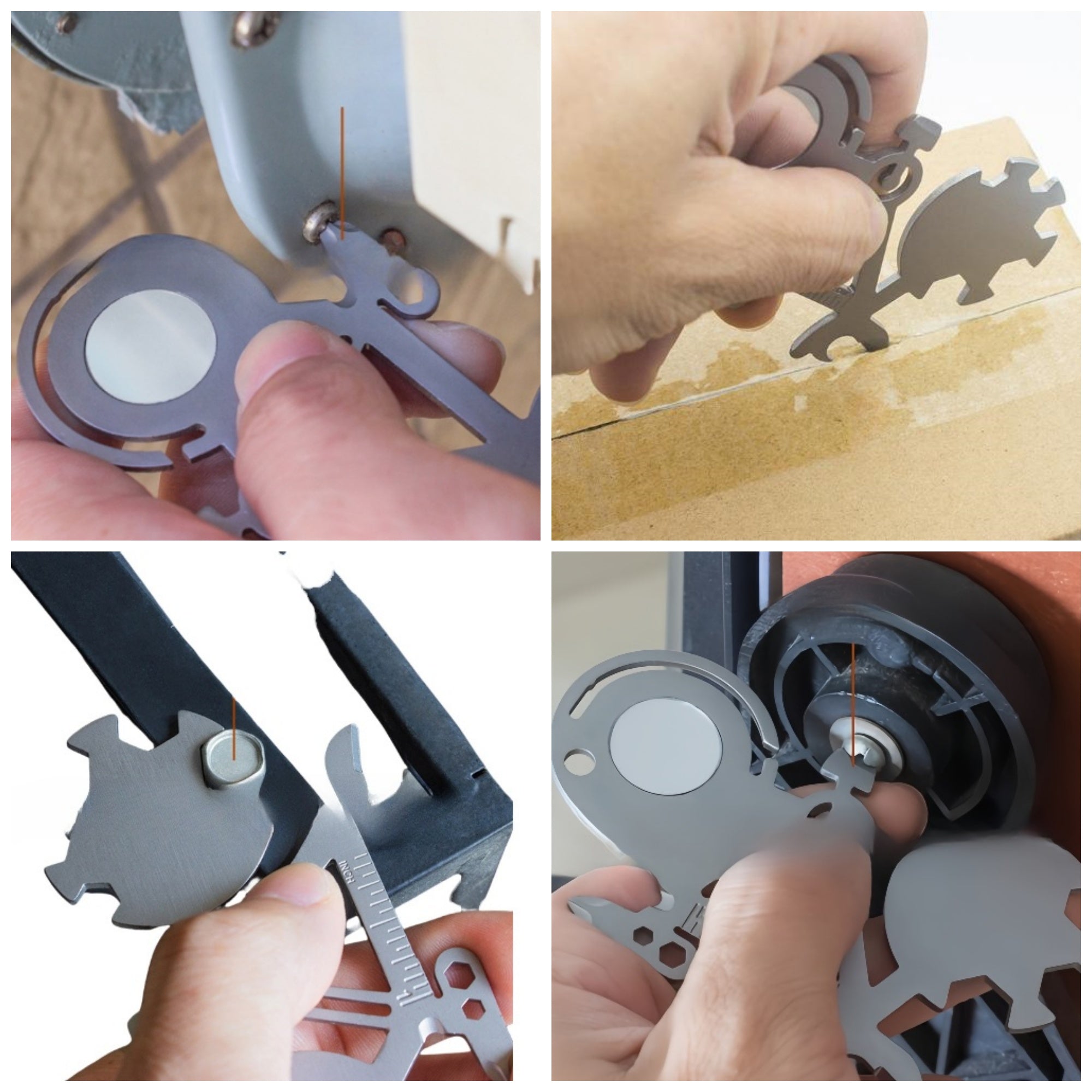 Multifunctional Tool Card In The Shape Of A Bicycle