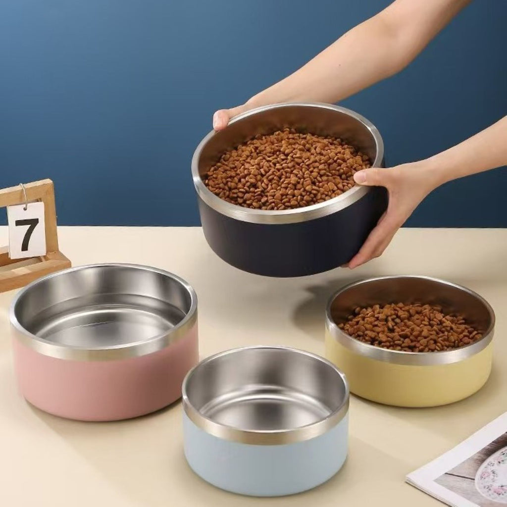 18 Oz Double - Layered Stainless Steel Pet Food Bowl