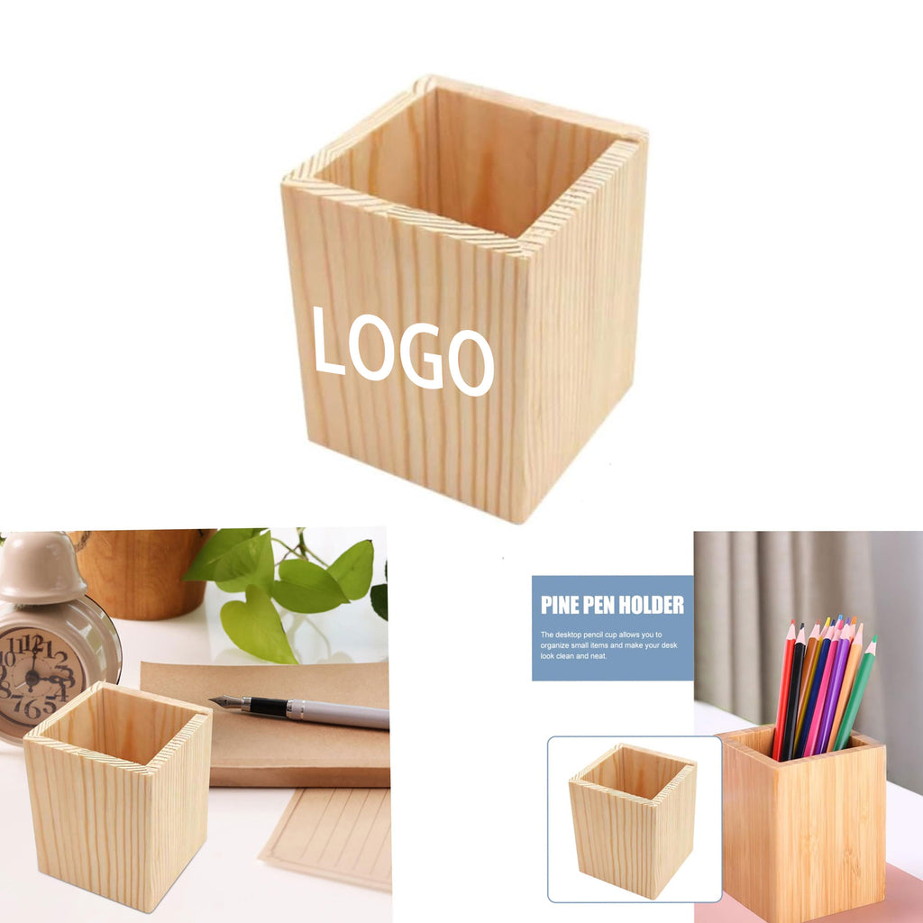 Wooden Pen Container