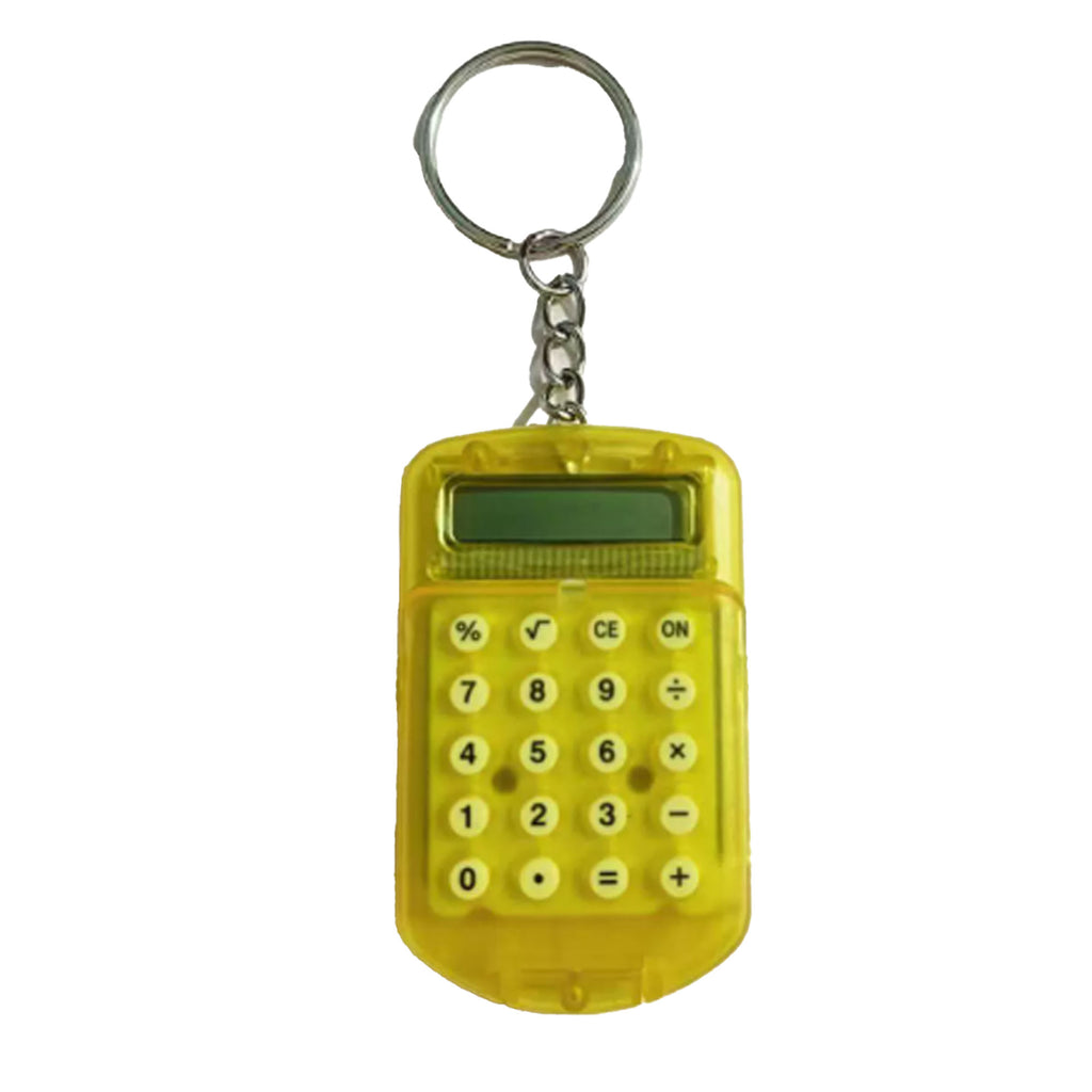 Mini Transparent Flip Calculator Keychain Portable Math Tool