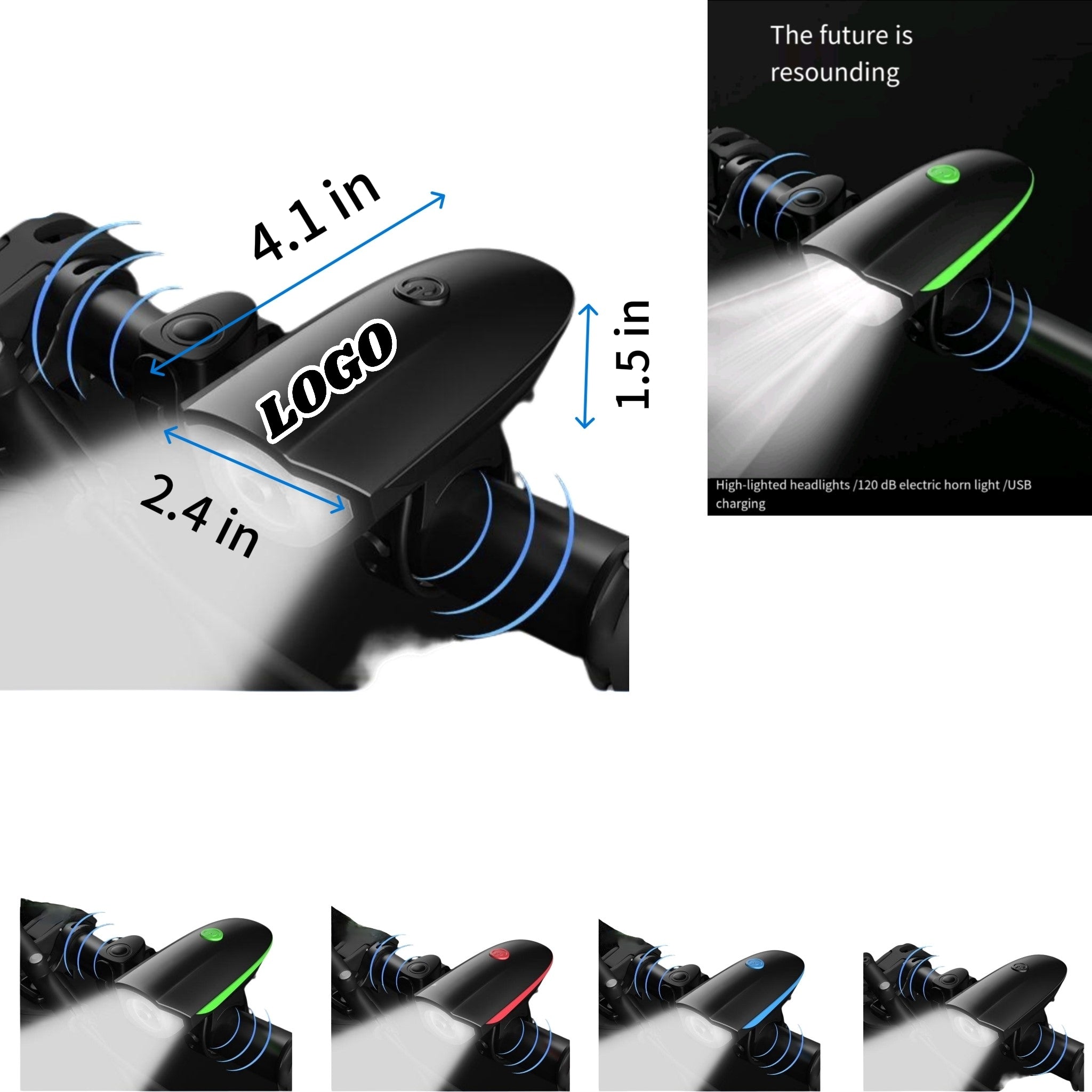 Bicycle Light With Integrated Safety Horn