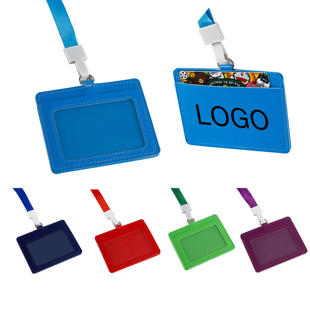 Horizontal Dual Side PU Leather Card Holder