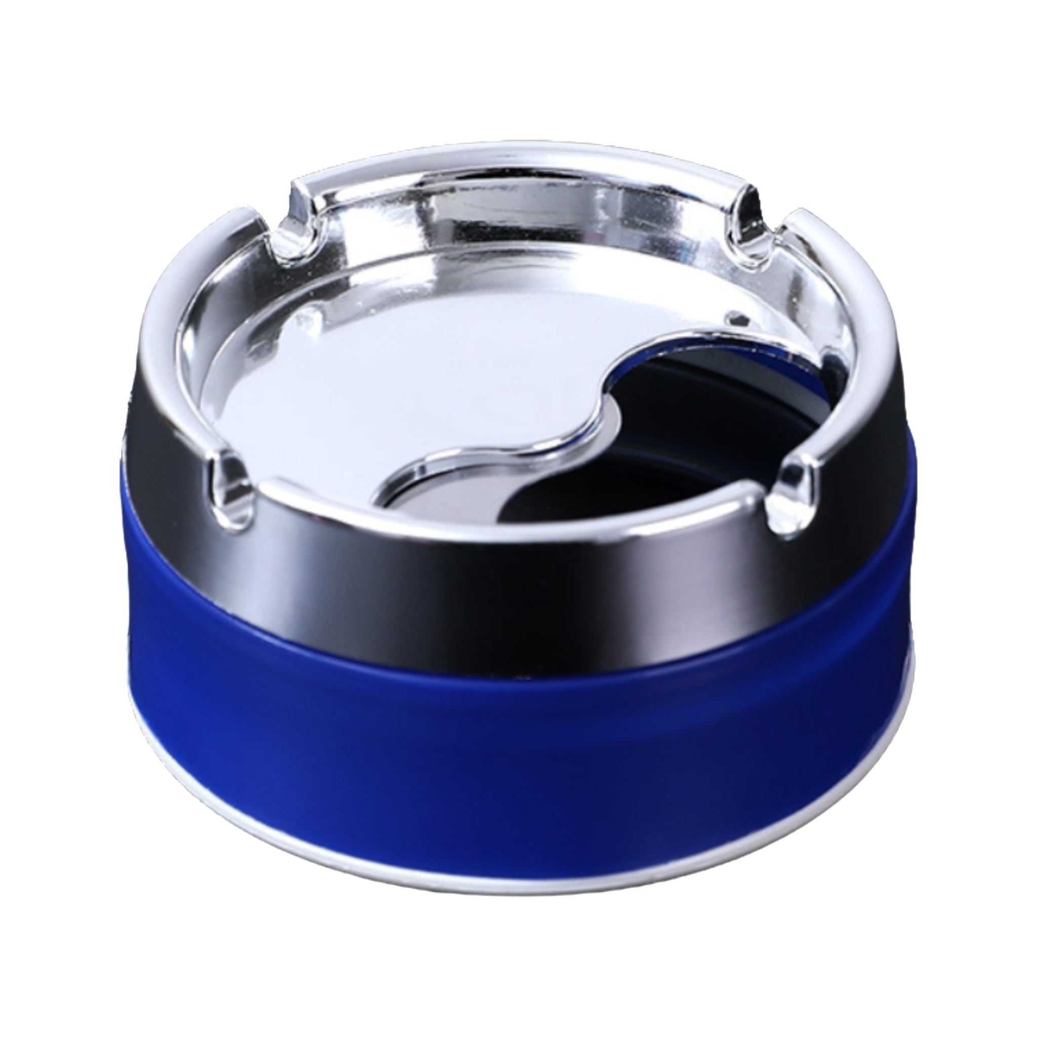 Stainless Ashtray Sealed Windproof Rotating HeavyDuty Indoor