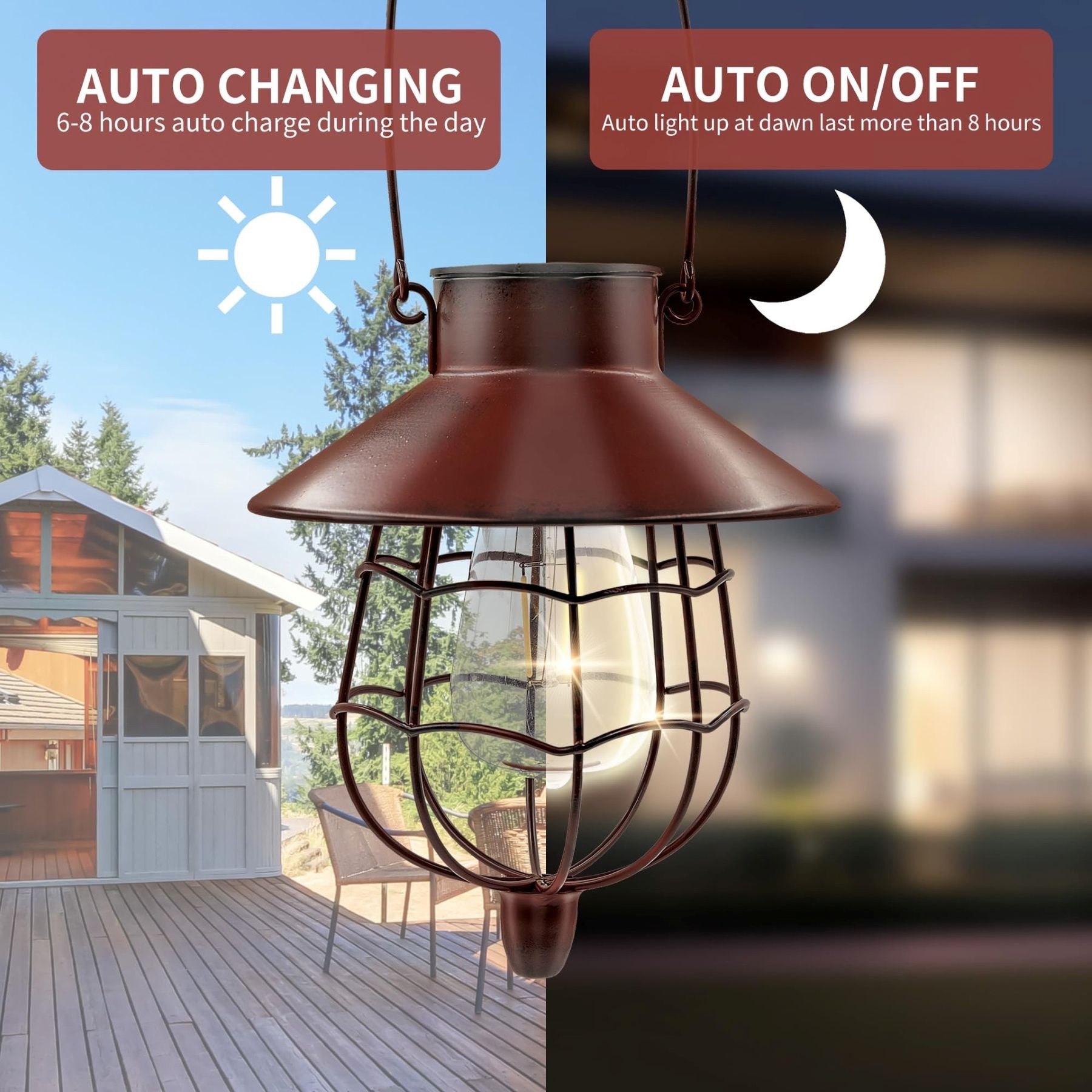 Solar-powered Outdoor Chandelier