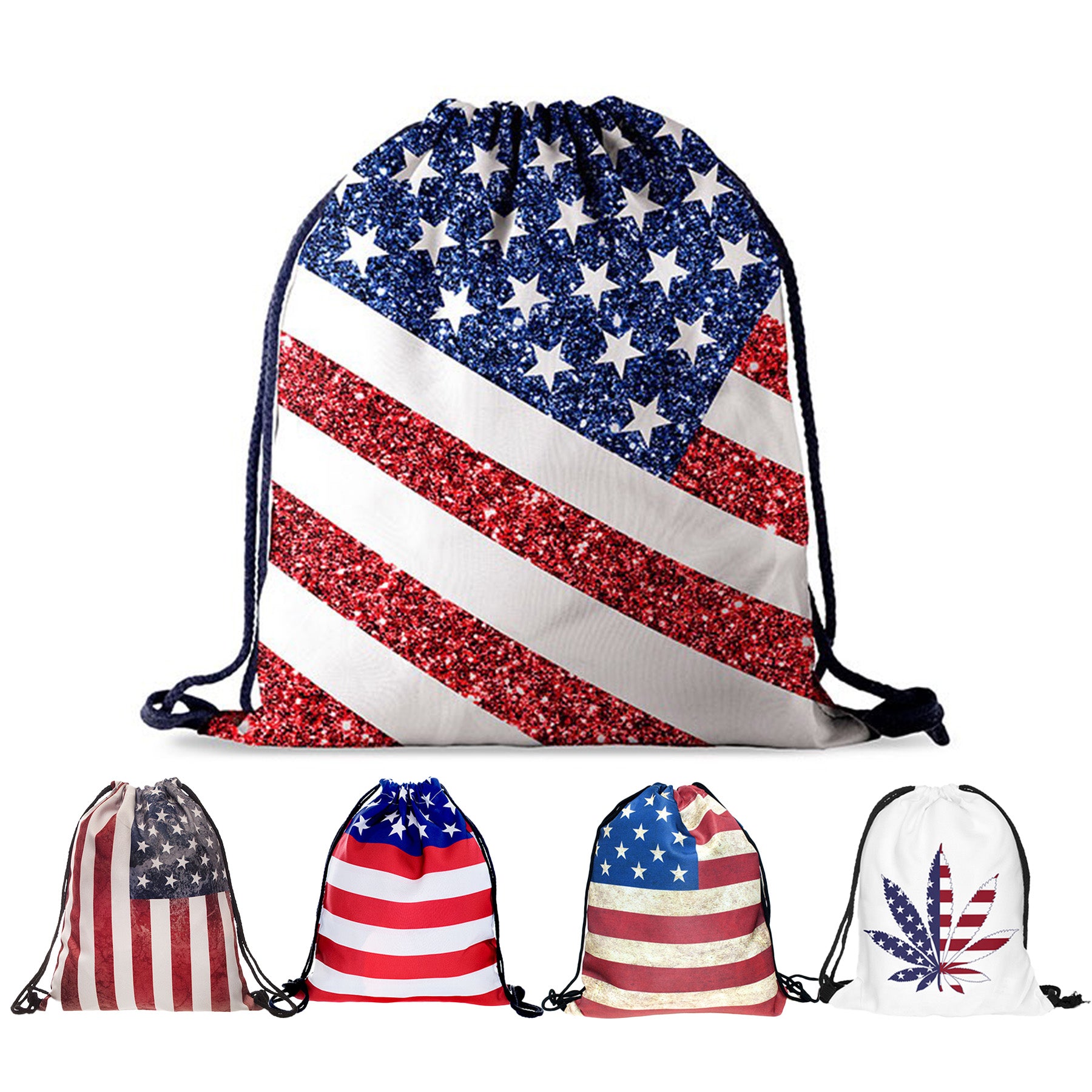 Independence Day American Flag Canvas Bag