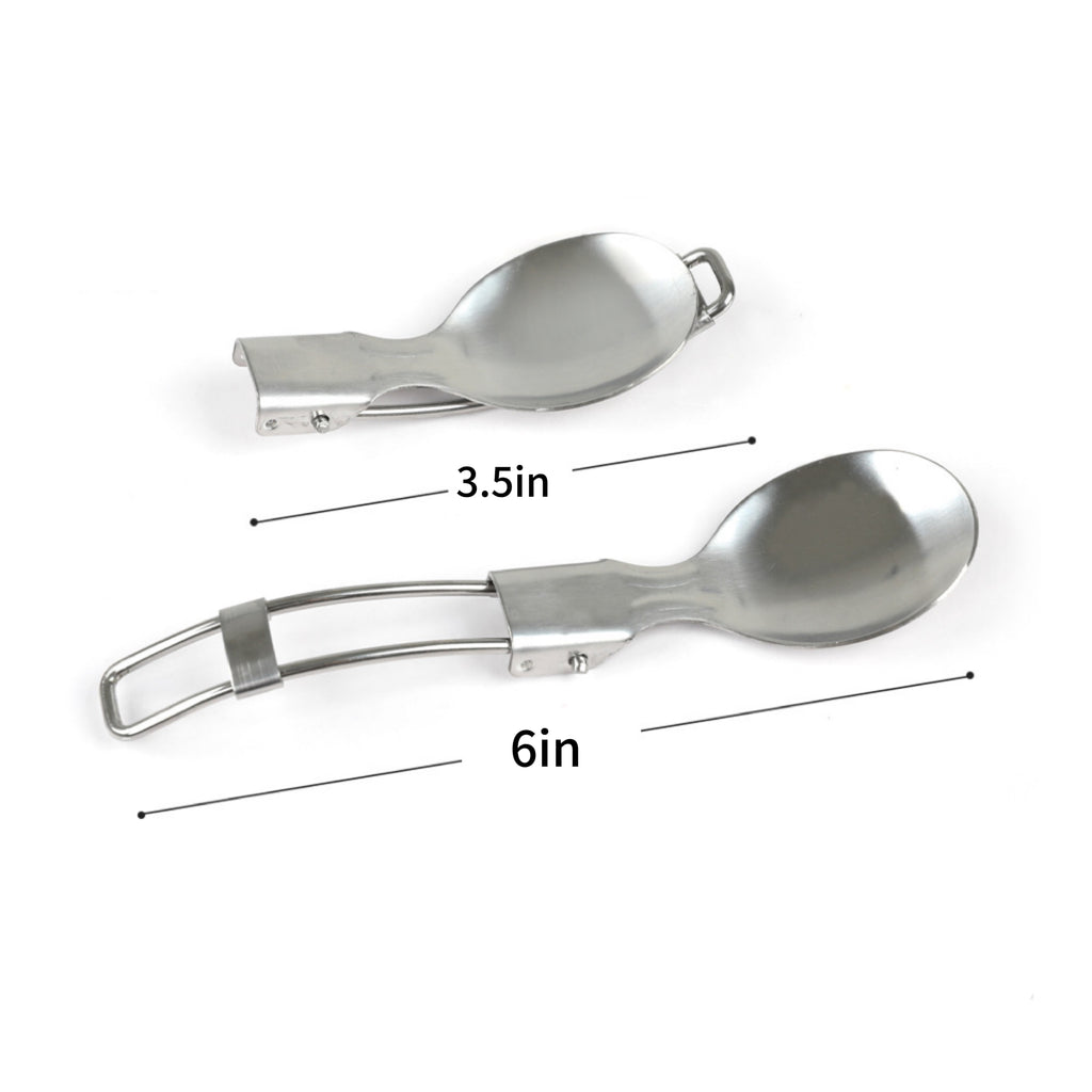 Outdoor Travel Stainless Steel Folding Cutlery Set (3 Pieces)